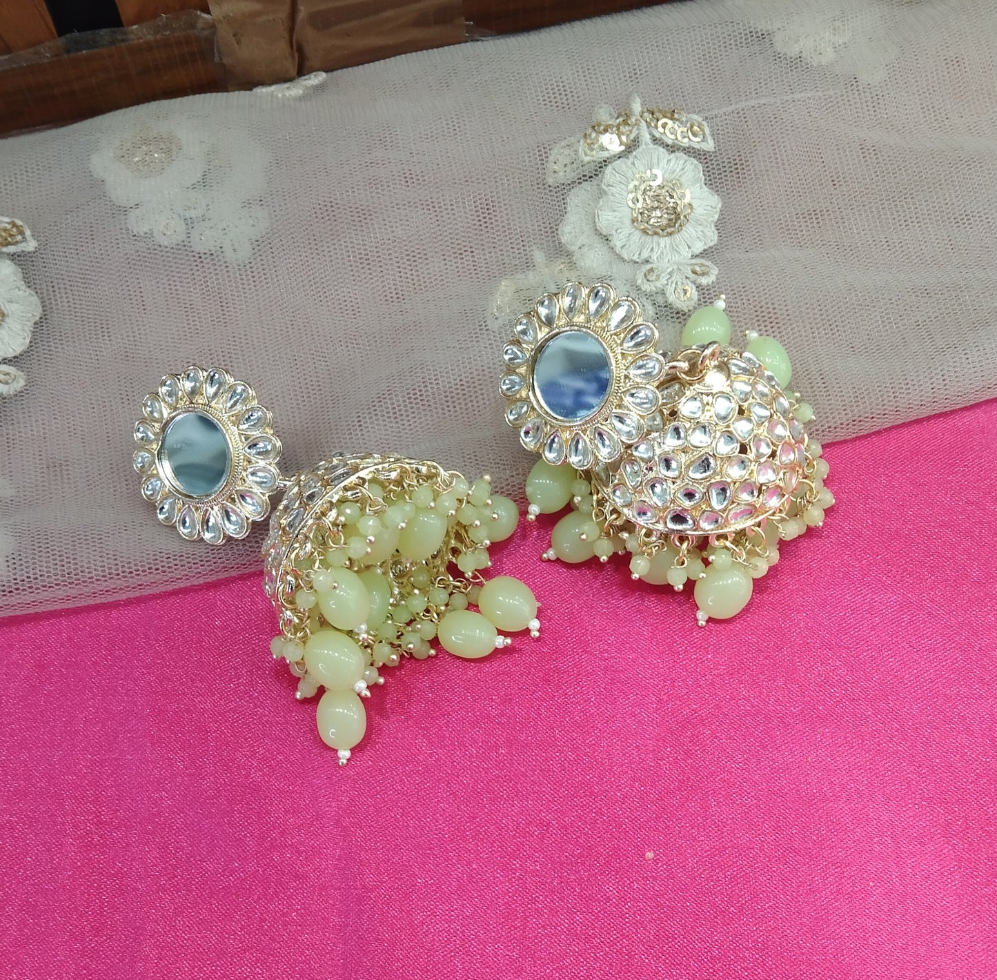 Mint Jhumka Eminem Bollywood Earrings