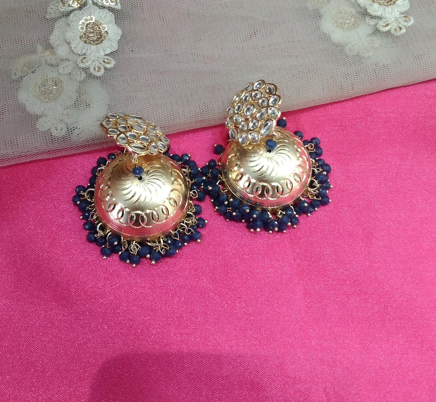 Blue Jhumka Jyotica Bollywood Earrings