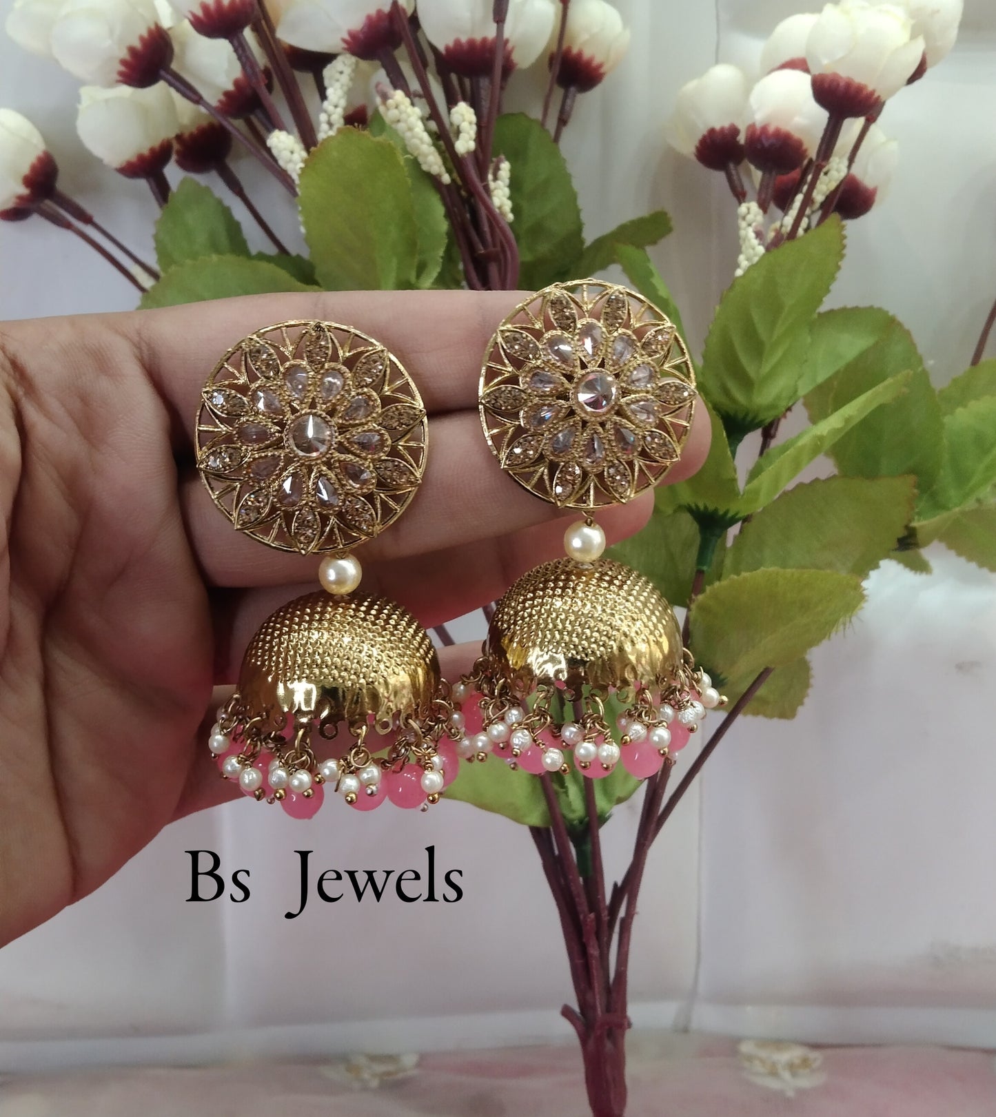 Gaajri Kundan Jhumka Sam Bollywood Earrings