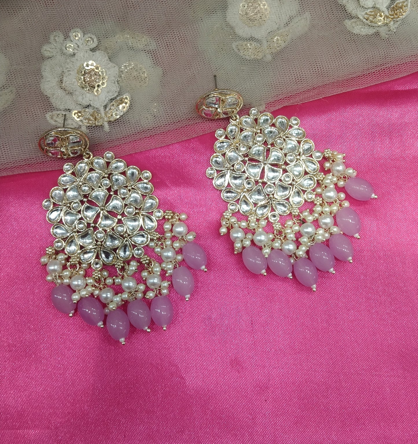 Lavender Topics Bollywood Earrings