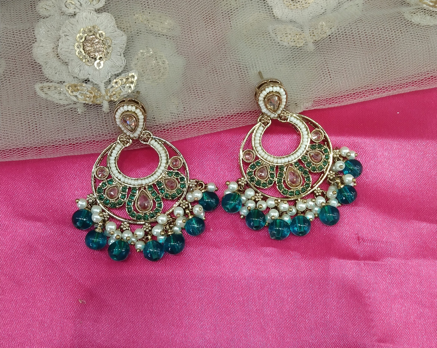 Rama Green Switi Bollywood Earrings