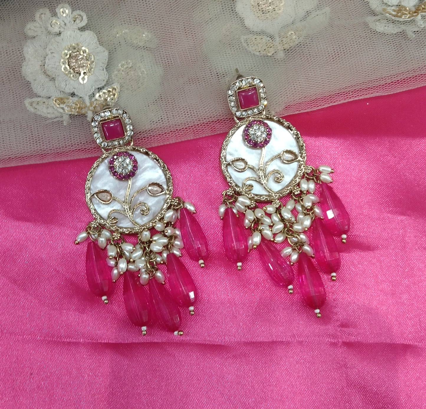Rani Colour  Hira Bollywood Earrings