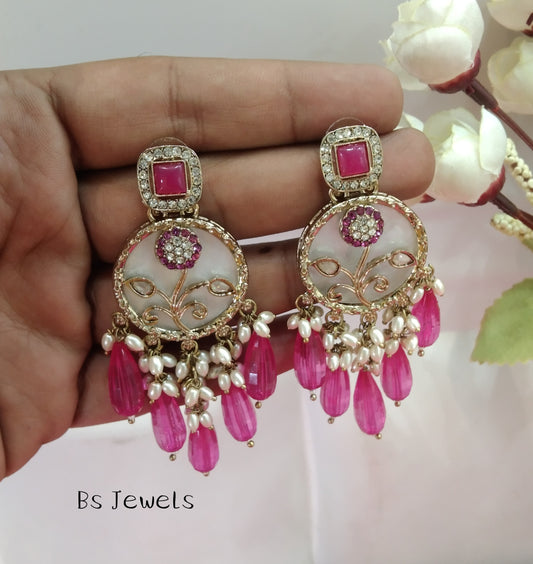 Rani Colour  Hira Bollywood Earrings