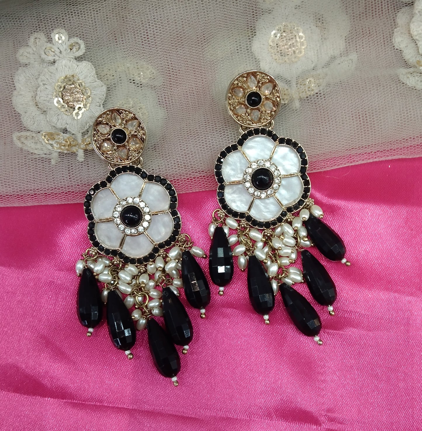 Black Sital Bollywood Earrings