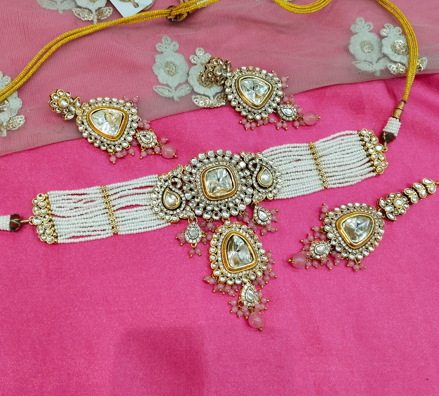 Gajjri Kundan Choker Jewellery Meet Set