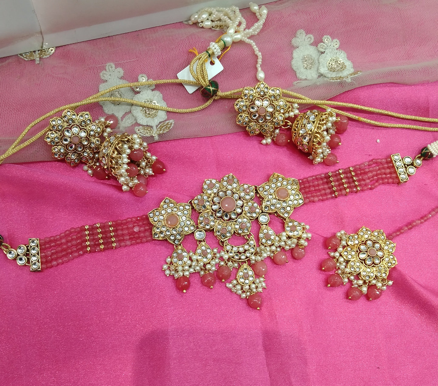 Gajjari Kundan Choker Jhumka Jewellery Find Rank Set