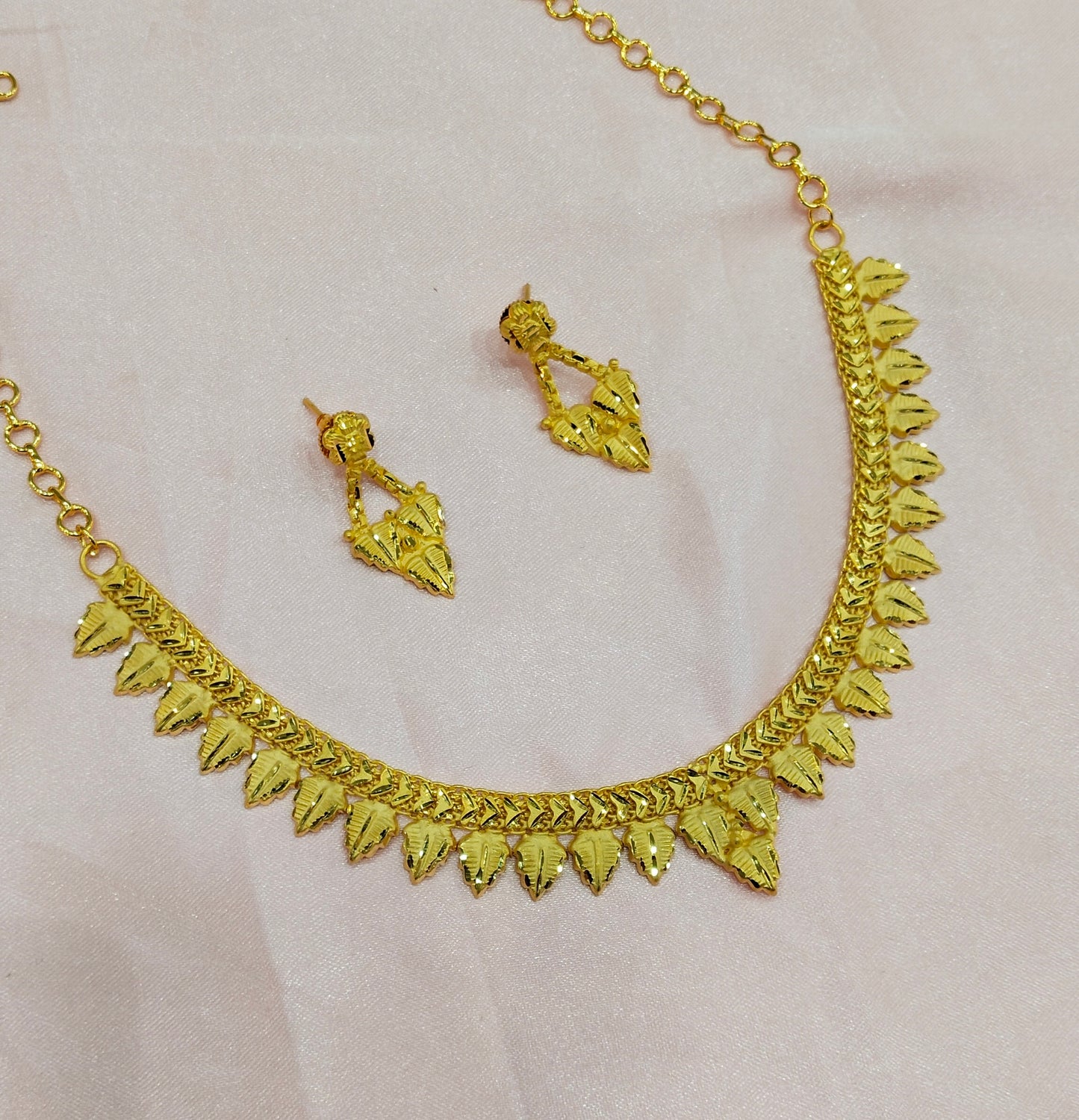 1 gram gold finish forming jewelry Necklace gline set