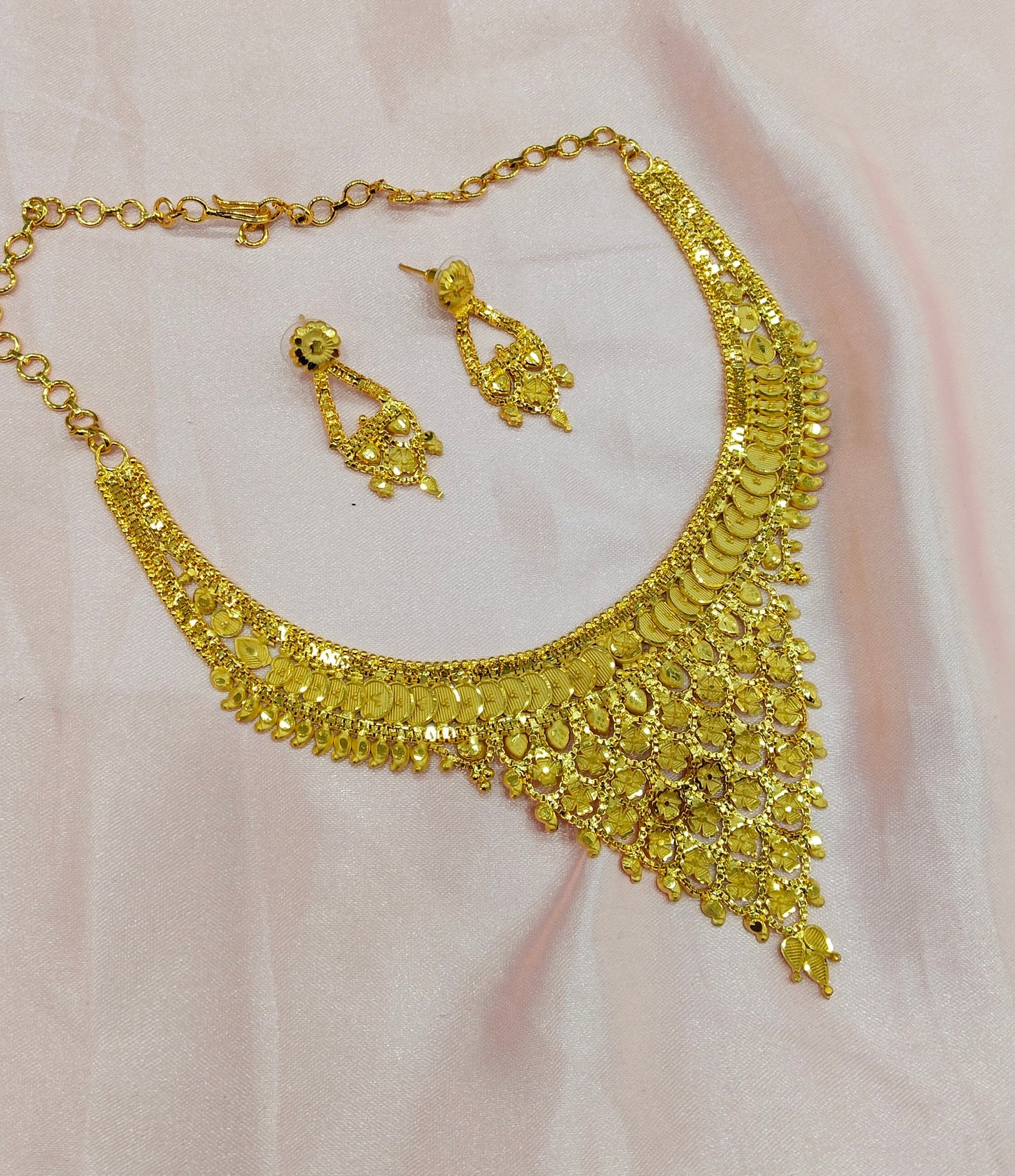1 gram gold finish forming jewelry Necklace gline set