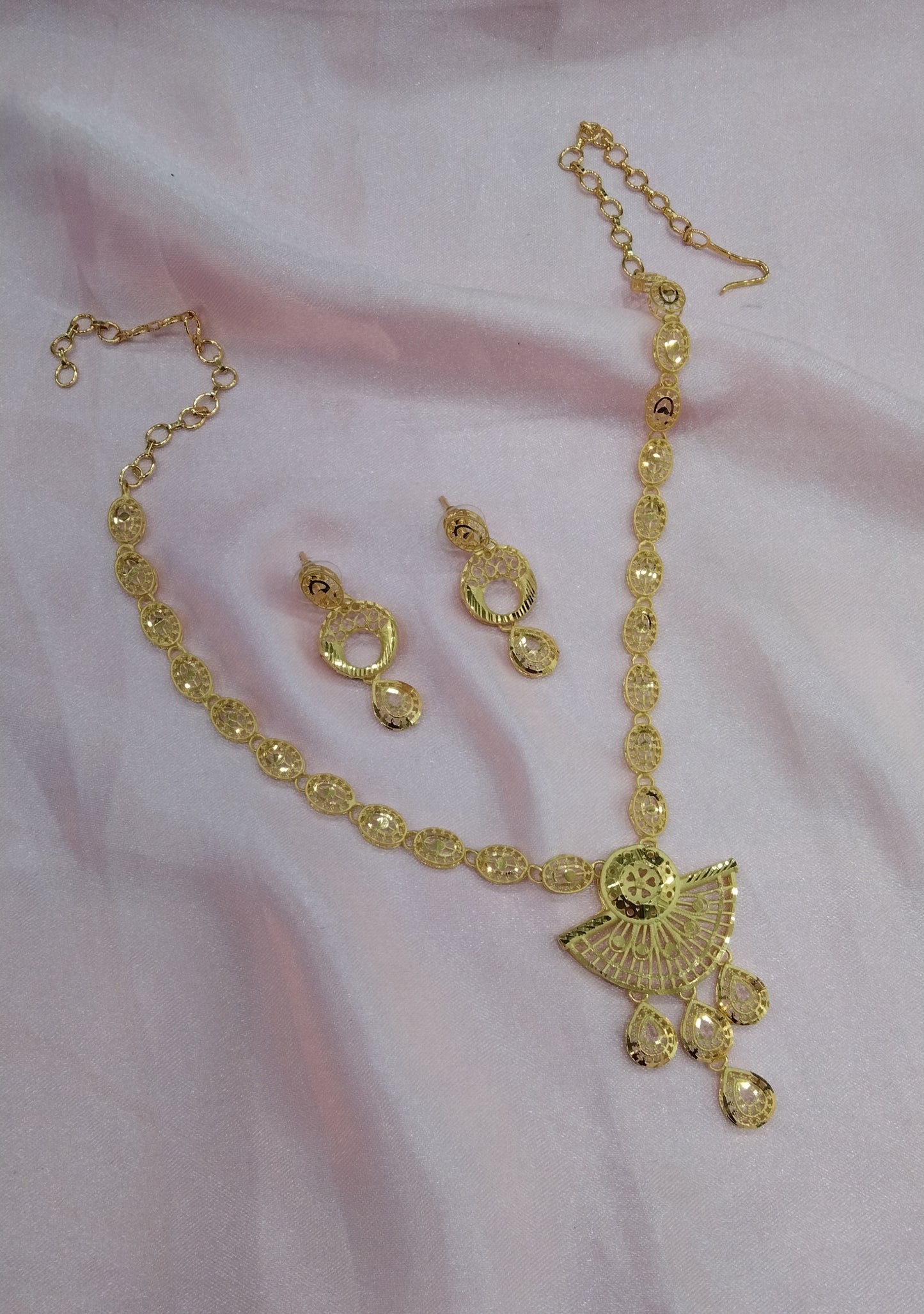 1 gram gold finish forming jewelry Necklace gline set