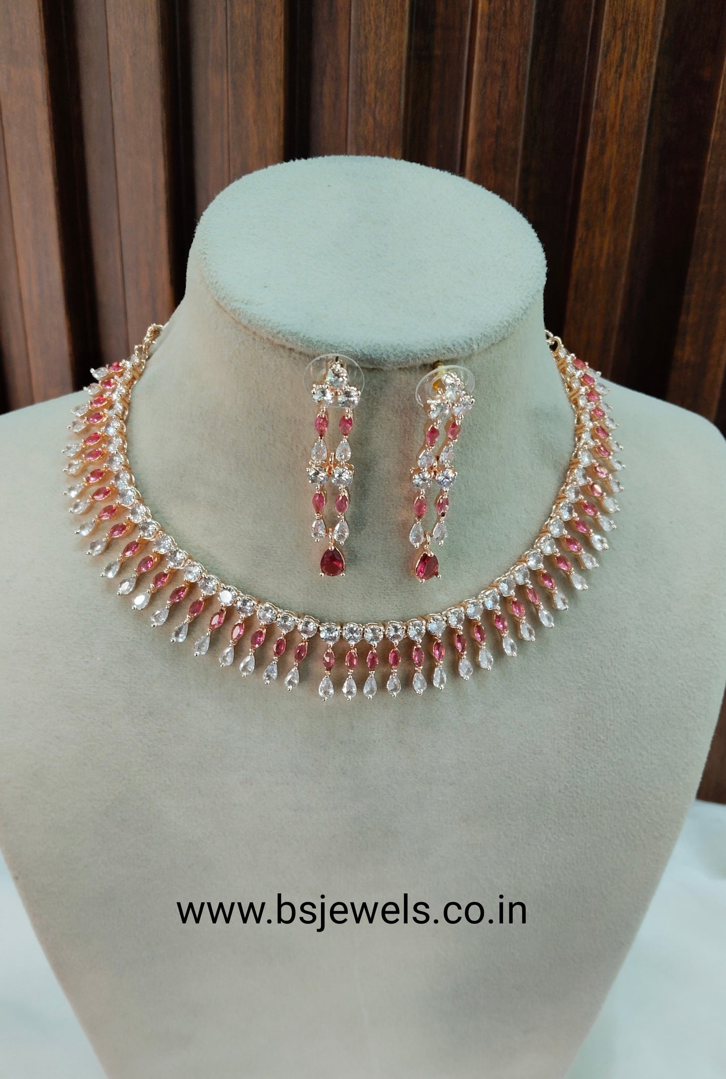 Ruby Rose CZ Necklace Jewellery Seattle Set