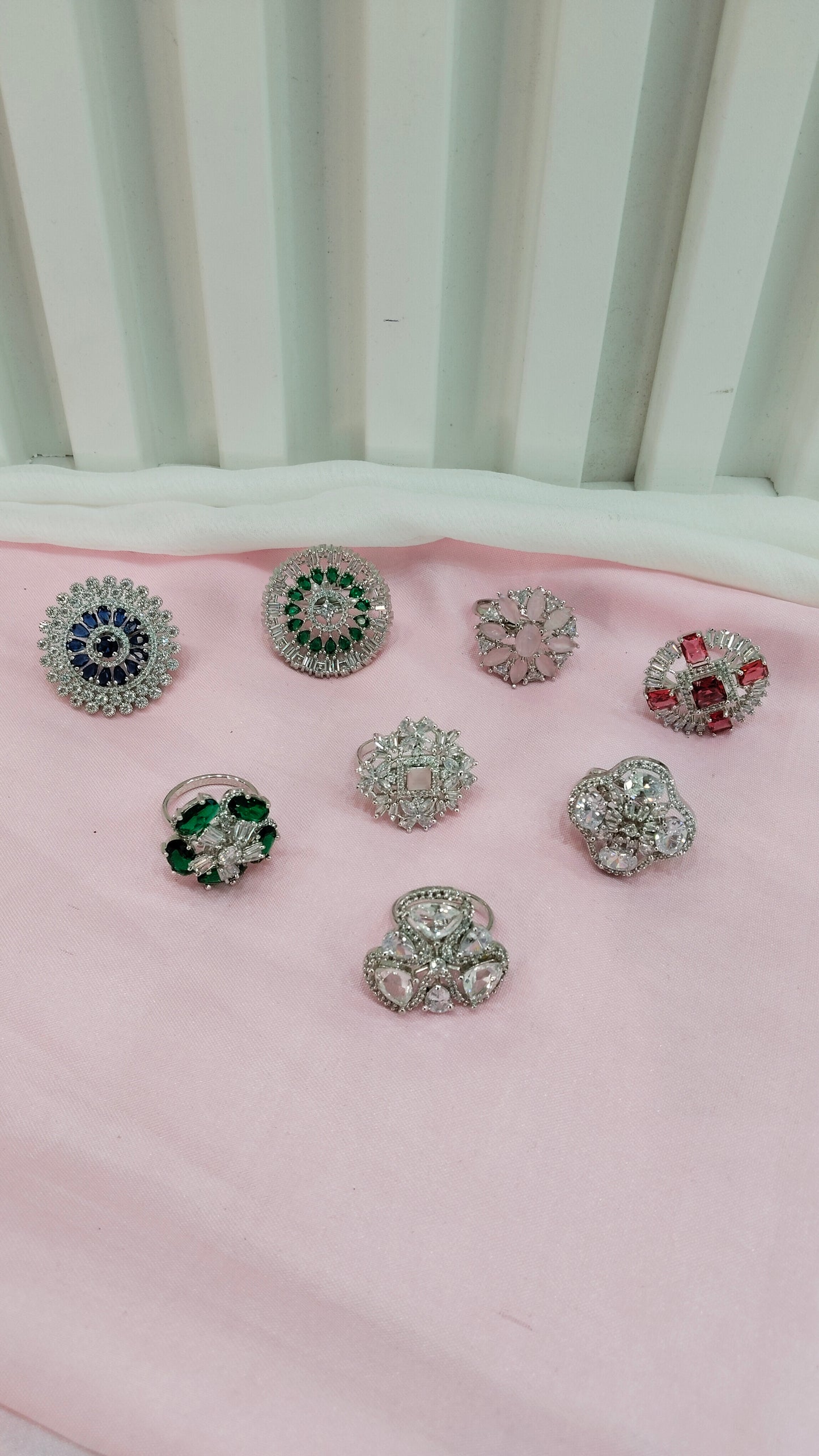 CZ American Diamond Adjustable Finger Rings
