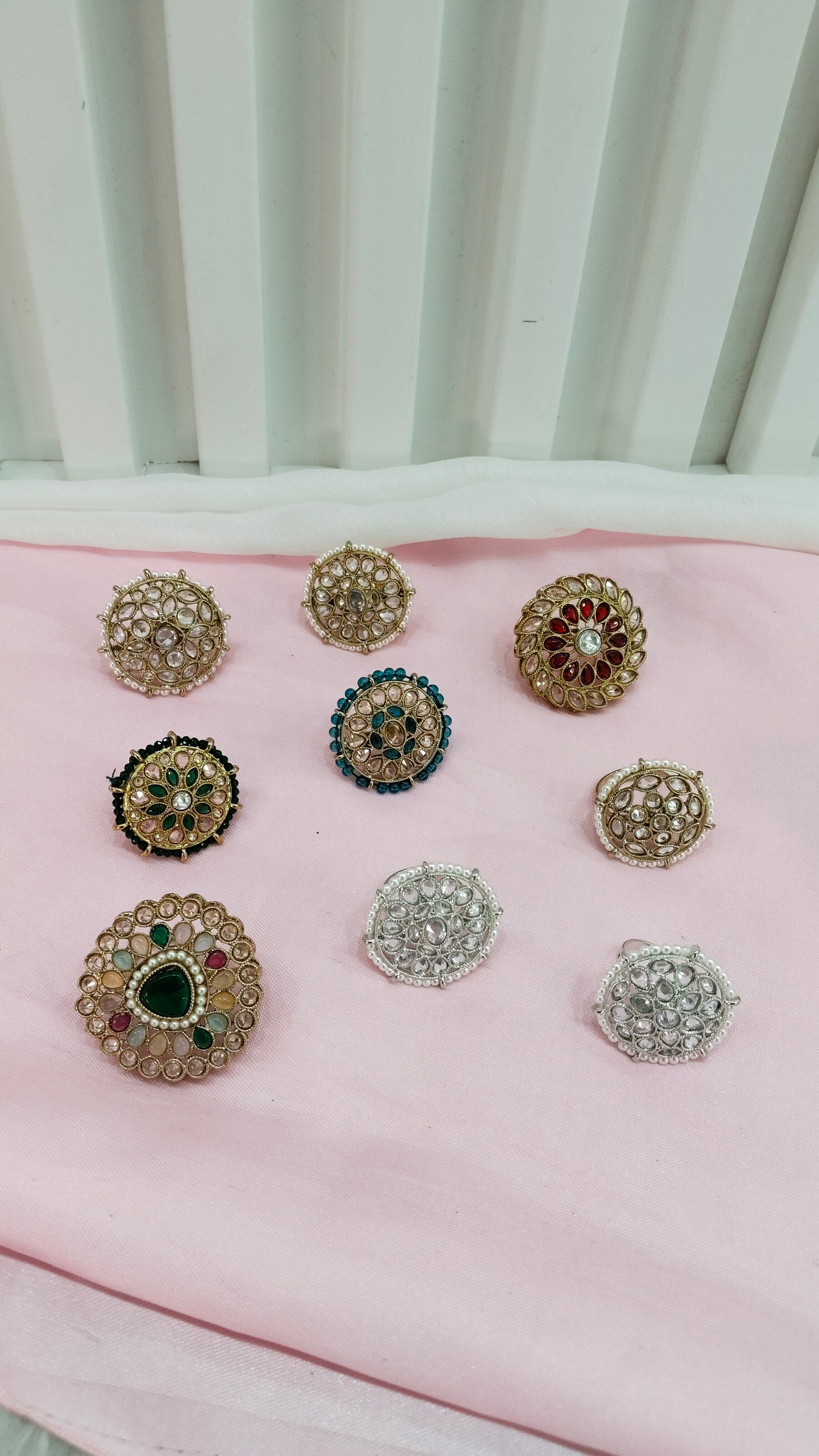 Champagne Stone Adjustable Finger Rings