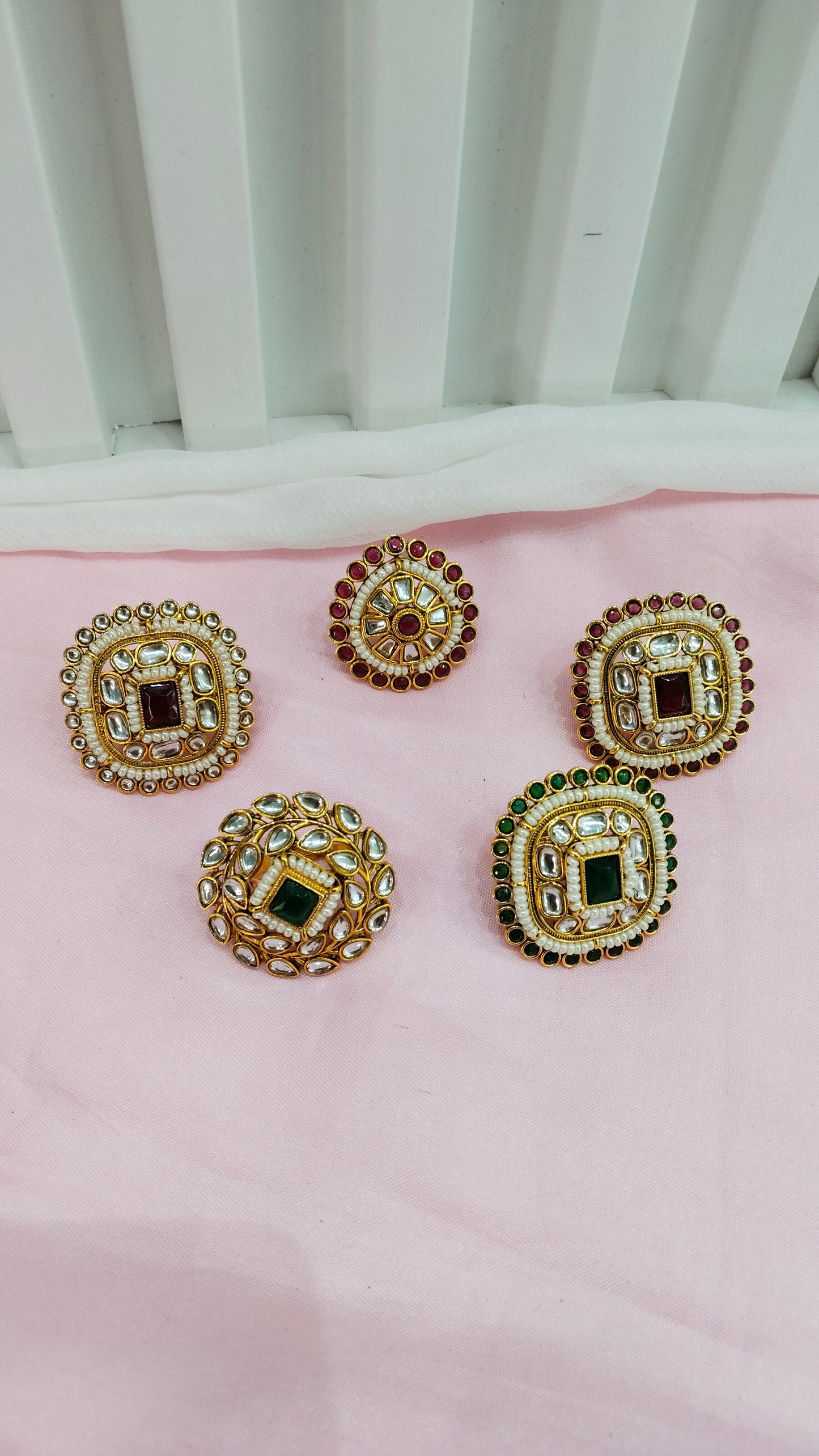 Kundan Adjustable Finger Rings