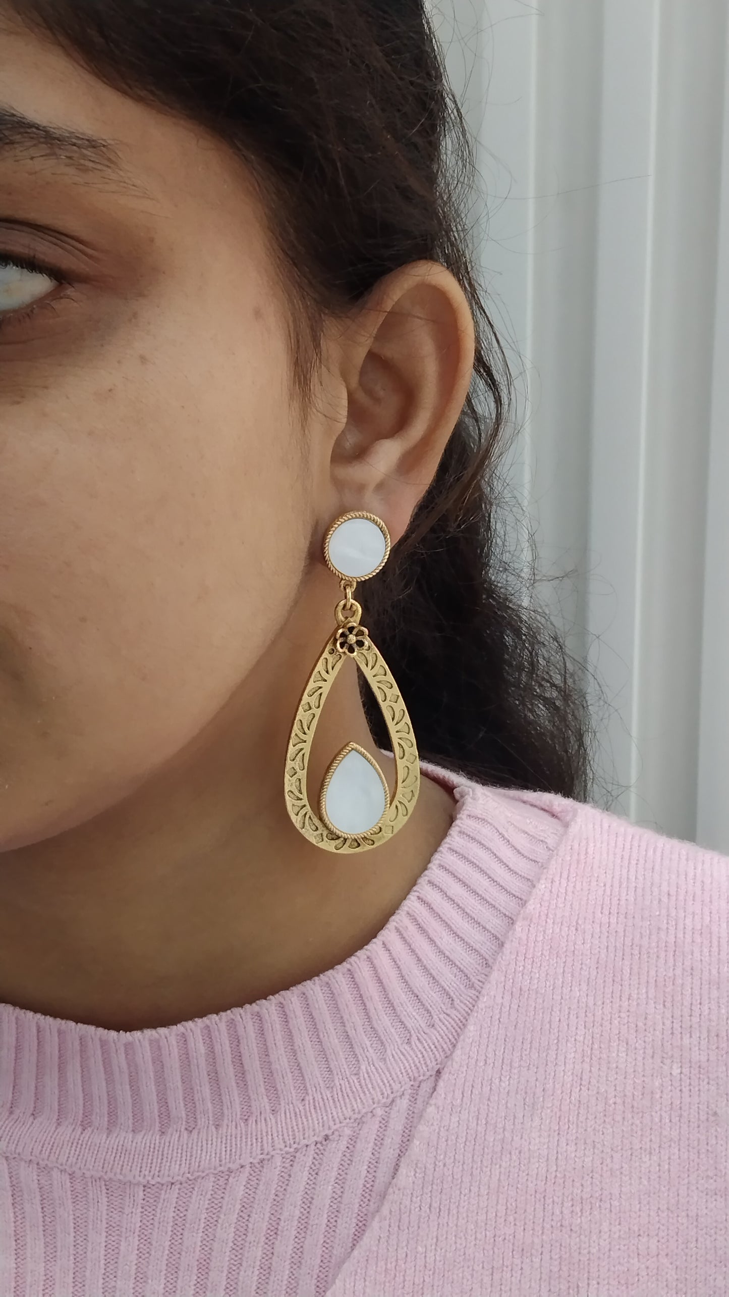 Brass Bollywood Prabha Earrings