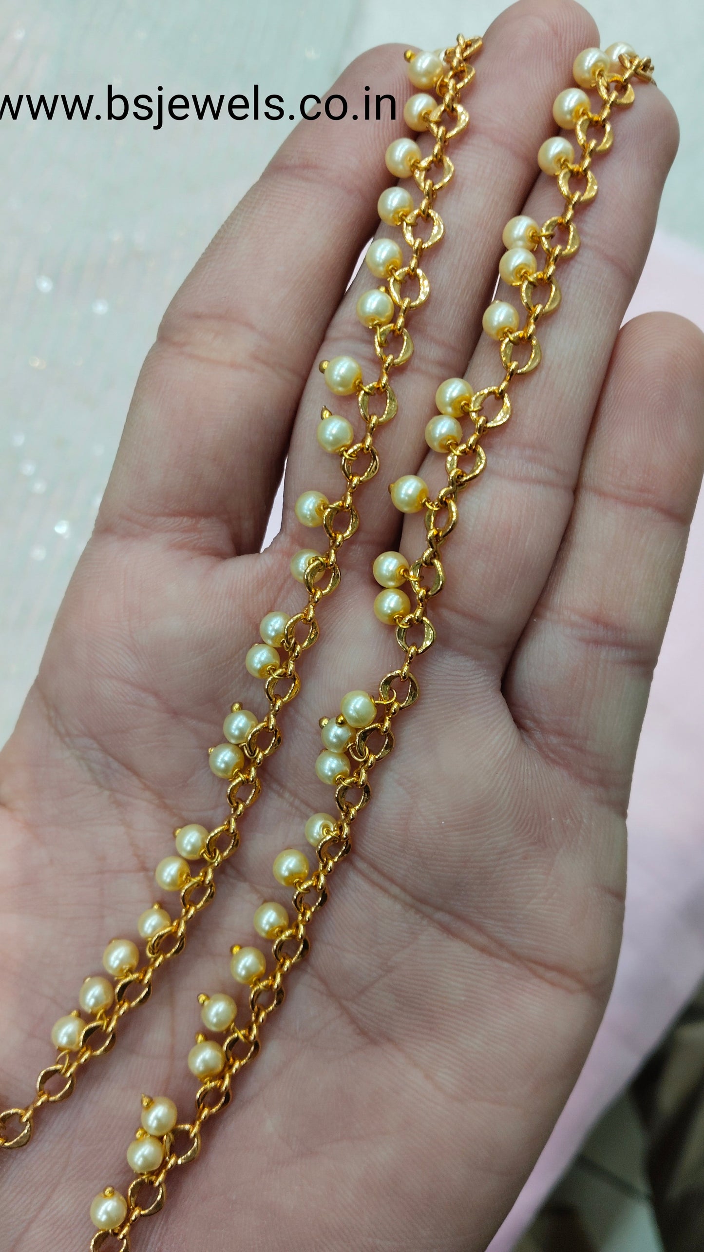 Gold Polki Anklets Jhanjar Payal Jewellery Prince Set