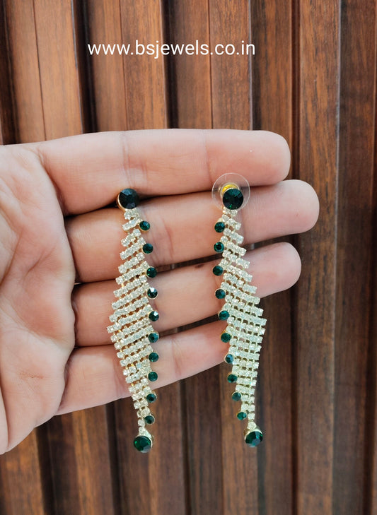 Mint Gold Bollywood Earrings Jewellery Gurpyar Set