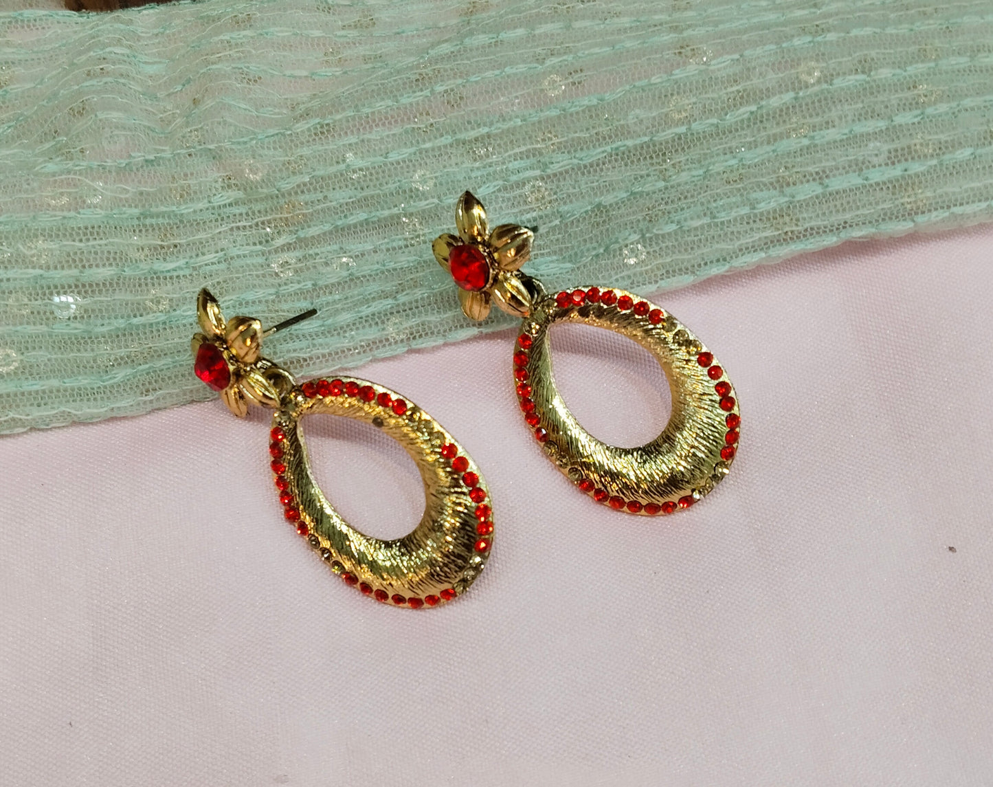 Orange Bollywood Spiti Earrings