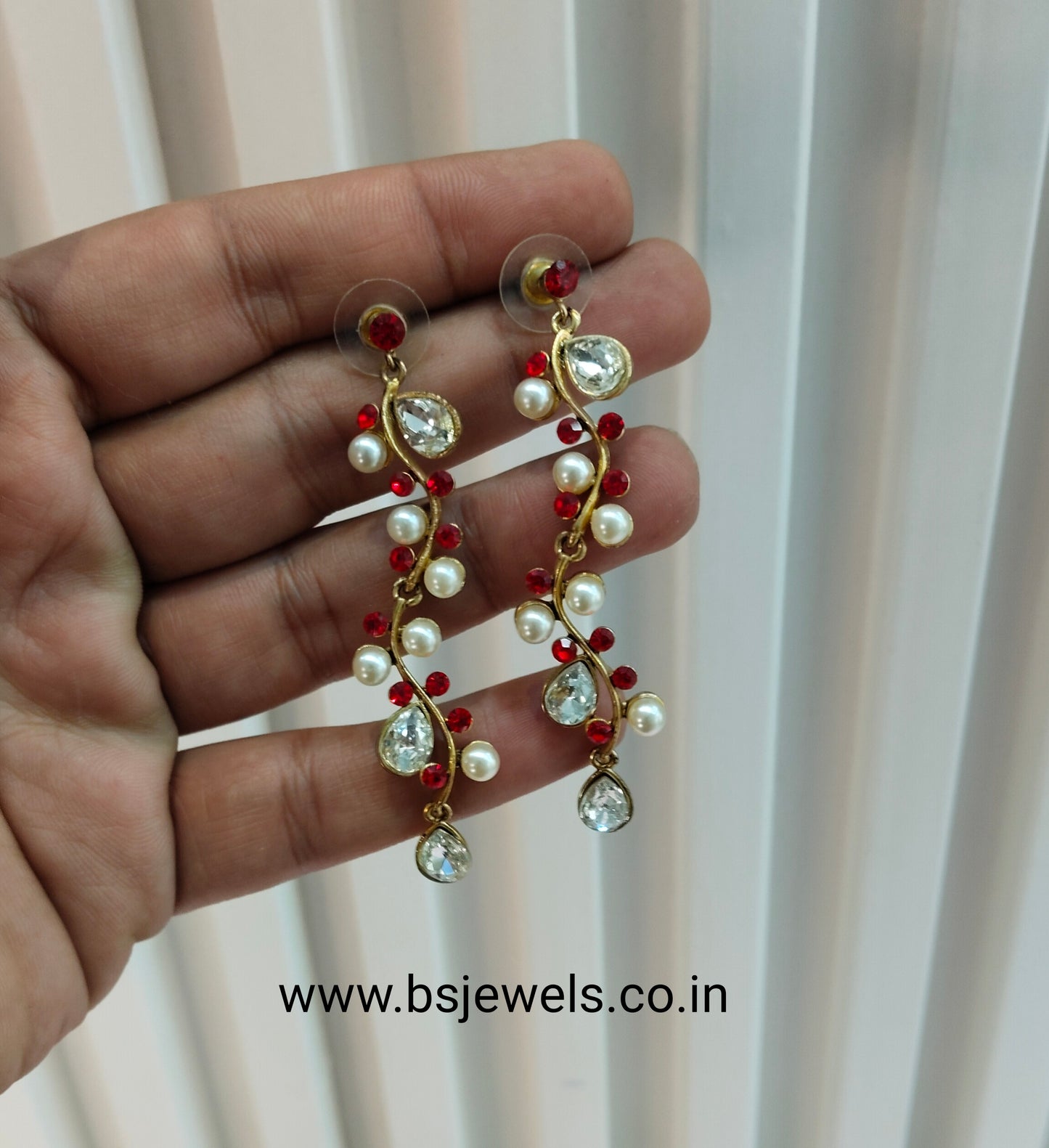 Red Bollywood Spiti Earrings