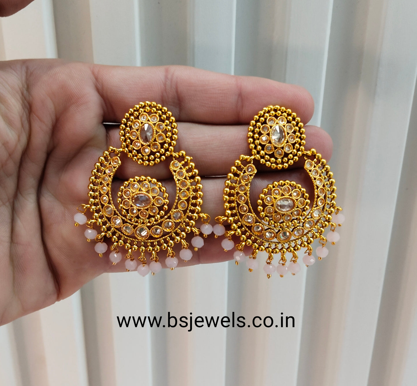 Pink Bollywood Rohit Earrings