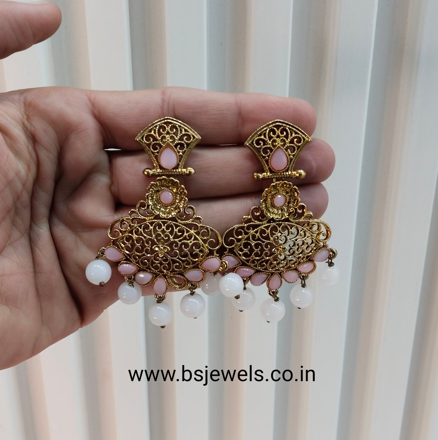 Pink Bollywood Rohit Earrings