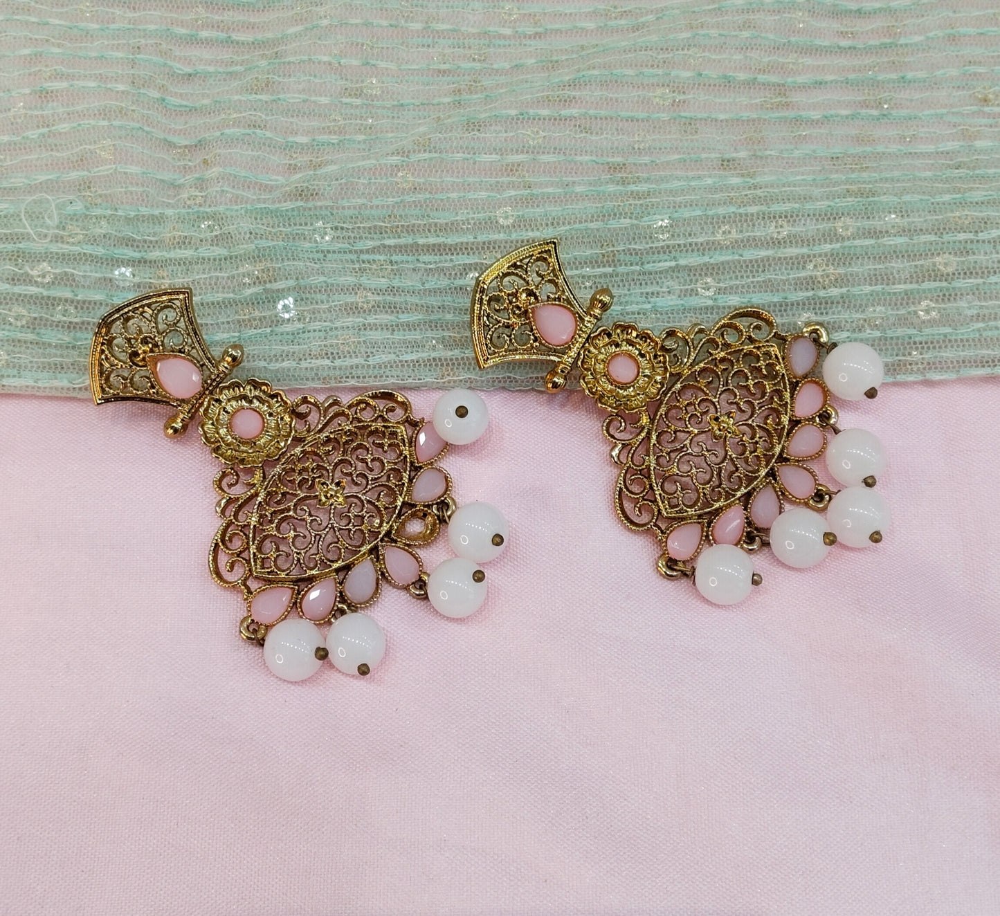 Pink Bollywood Rohit Earrings