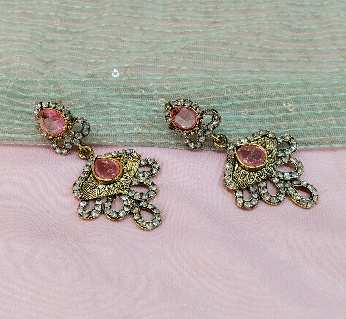 Pink Bollywood Rohit Earrings