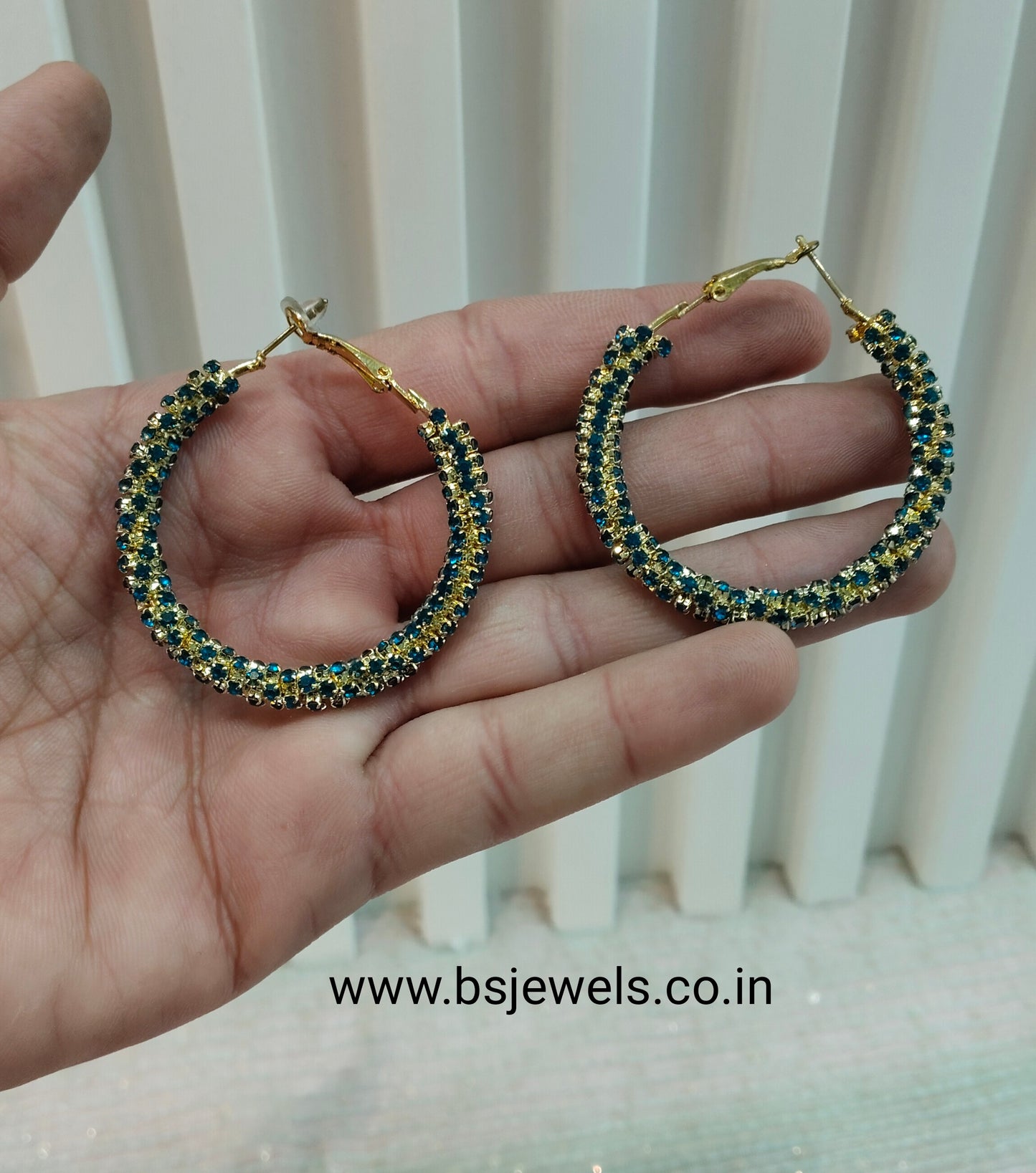 Rama Green Bollywood Virat Earrings
