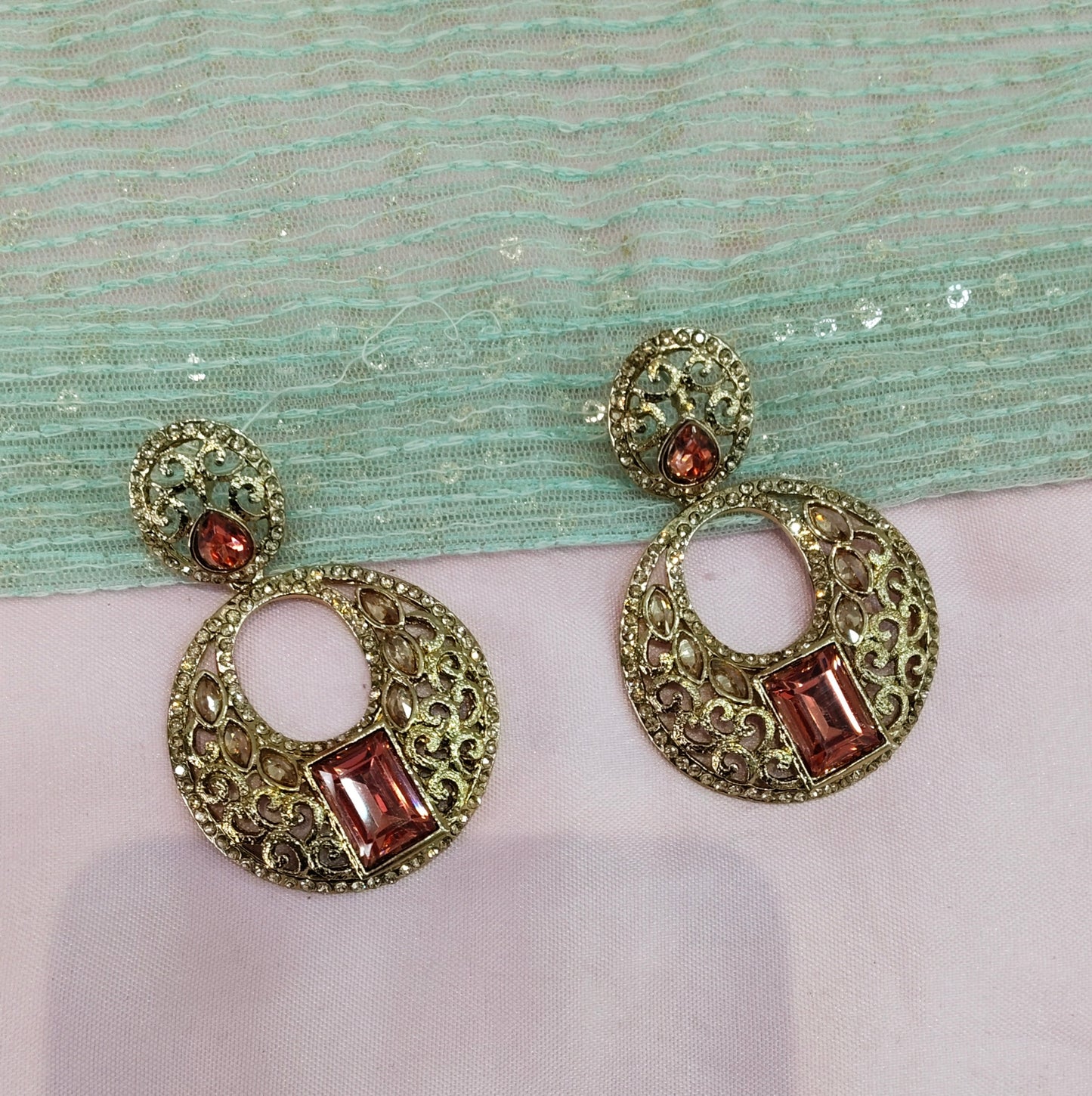 Majenta Bollywood Rahul Earrings