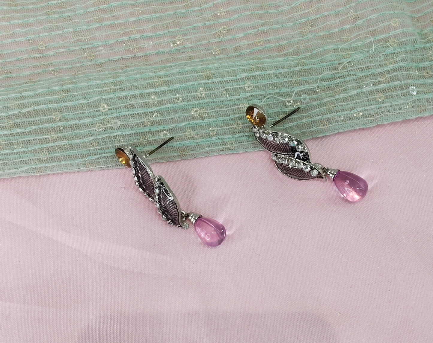 Lavender Bollywood Rahul Earrings