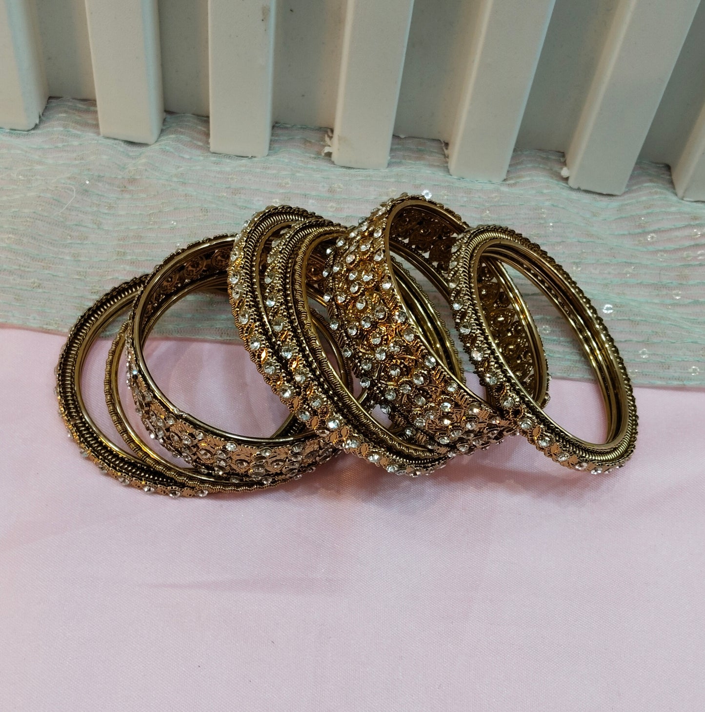 Bangles jewelry Set/Traditional bollywood jewelry/Antique gold bangles
