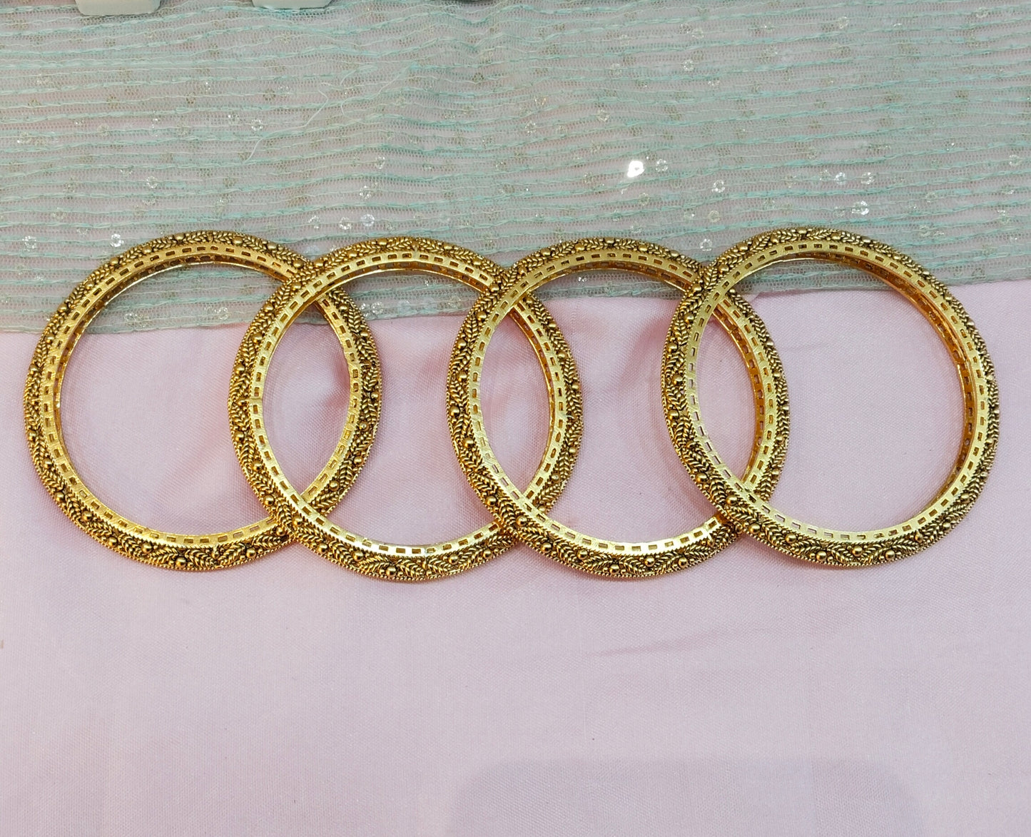 2.6 Size bangles jewelry /Traditional bollywood jewelry/ Gold bangles