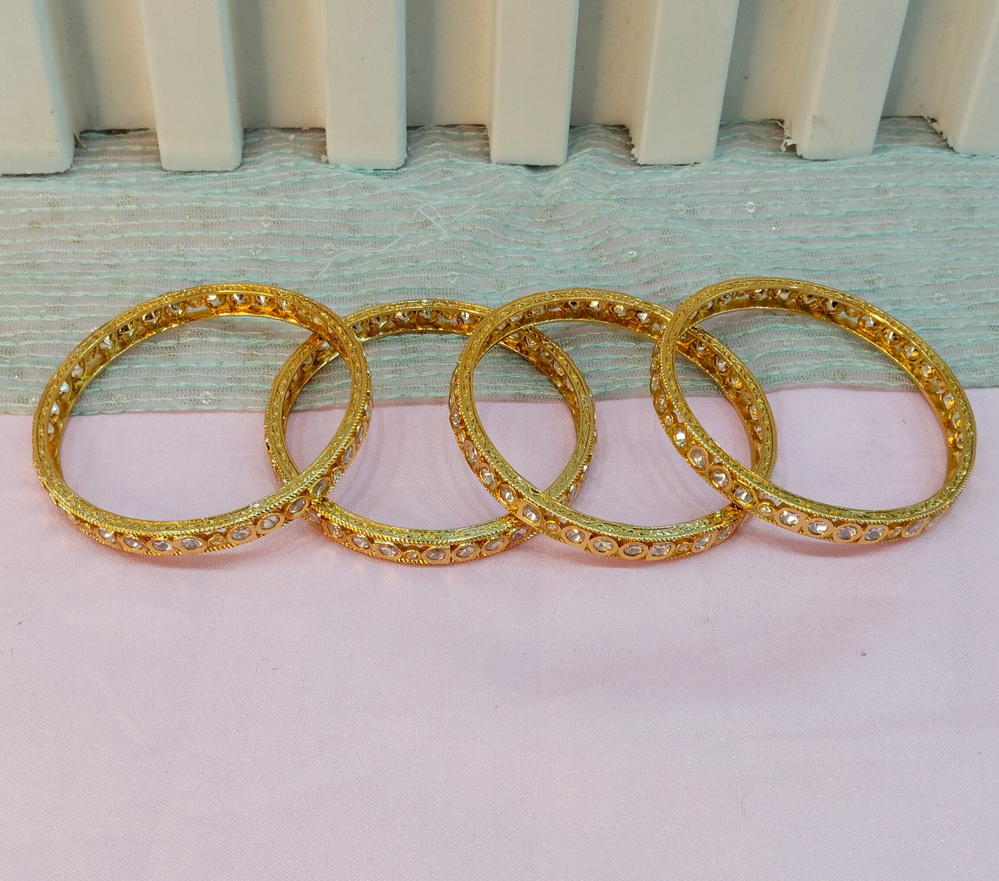 2.6 Size bangles jewelry /Traditional bollywood jewelry/ Gold bangles