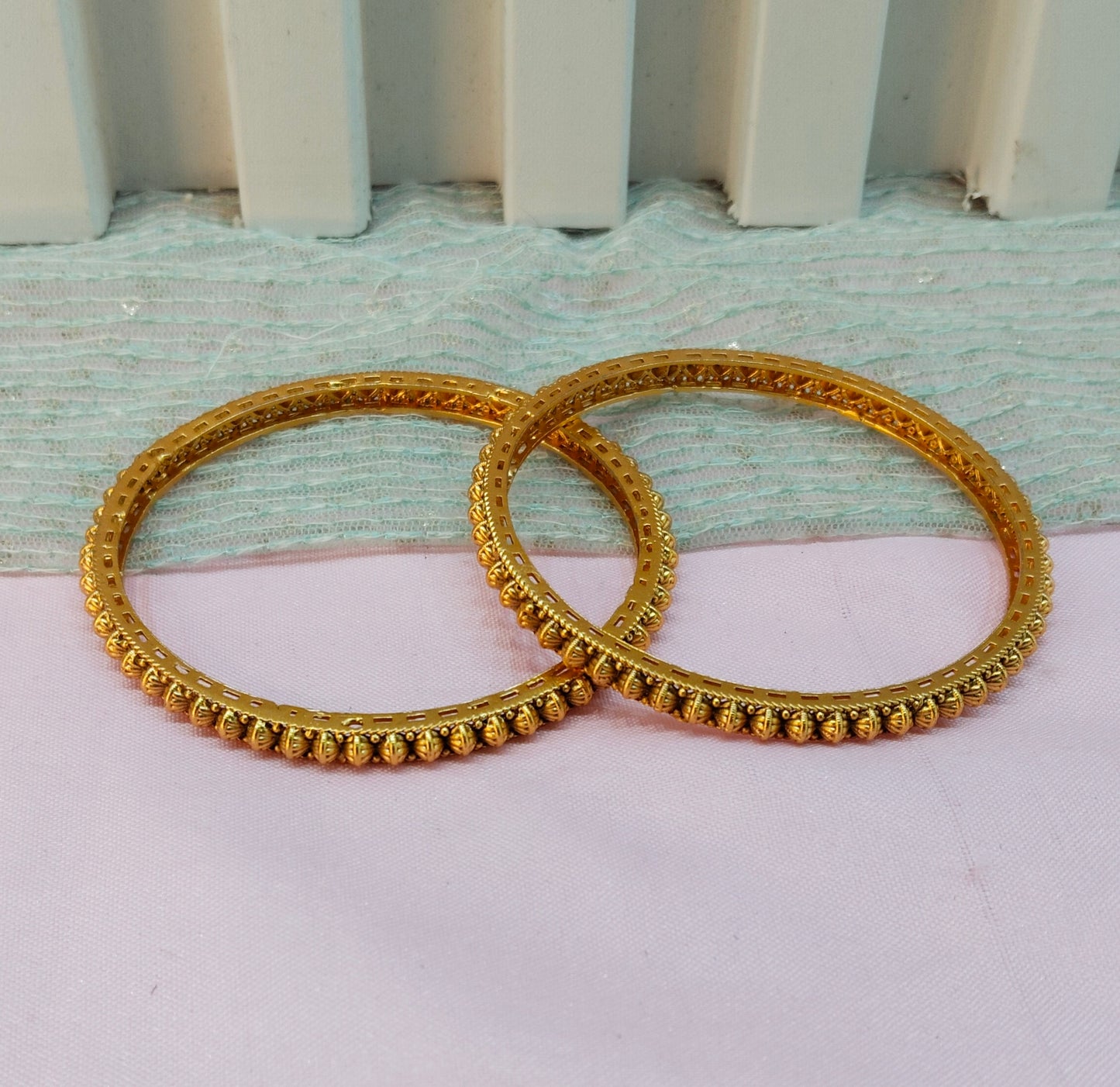2.6 Size bangles jewelry /Traditional bollywood jewelry/ Gold bangles