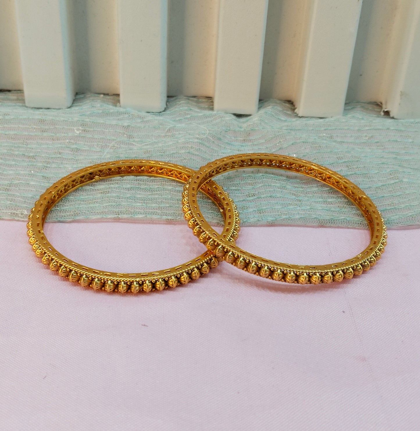 2.6 Size bangles jewelry /Traditional bollywood jewelry/ Gold bangles