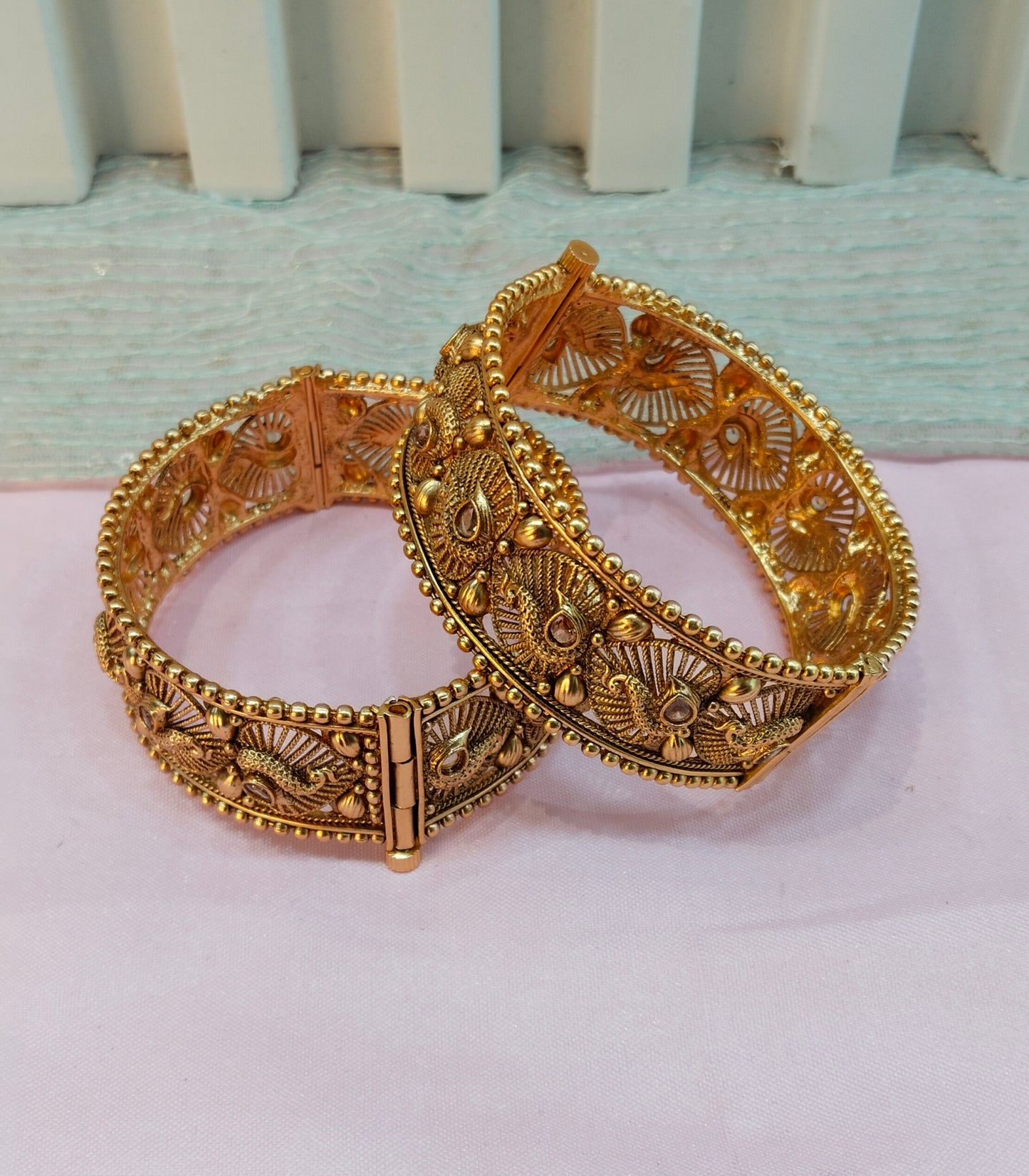 2.6 Size bangles jewelry /Traditional bollywood jewelry/ Gold bangles