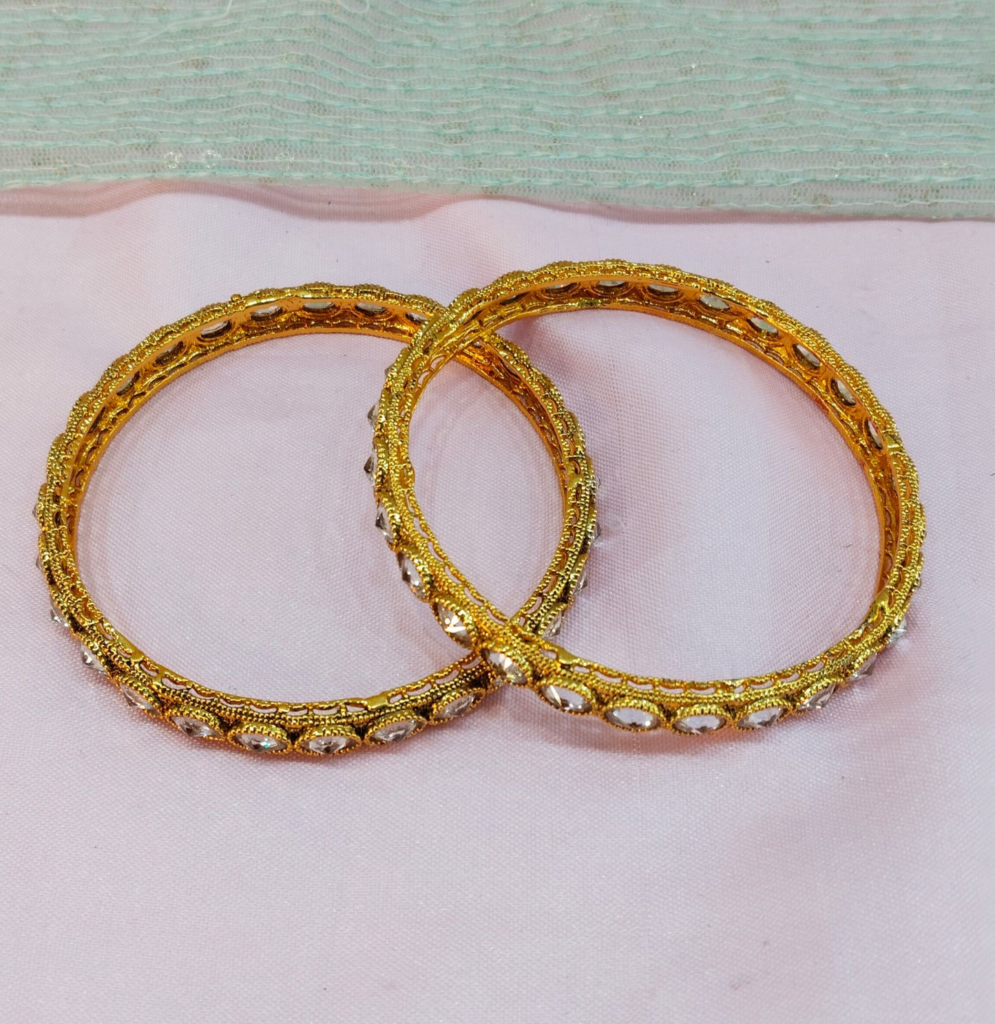 2.6 Size bangles jewelry /Traditional bollywood jewelry/ Gold bangles