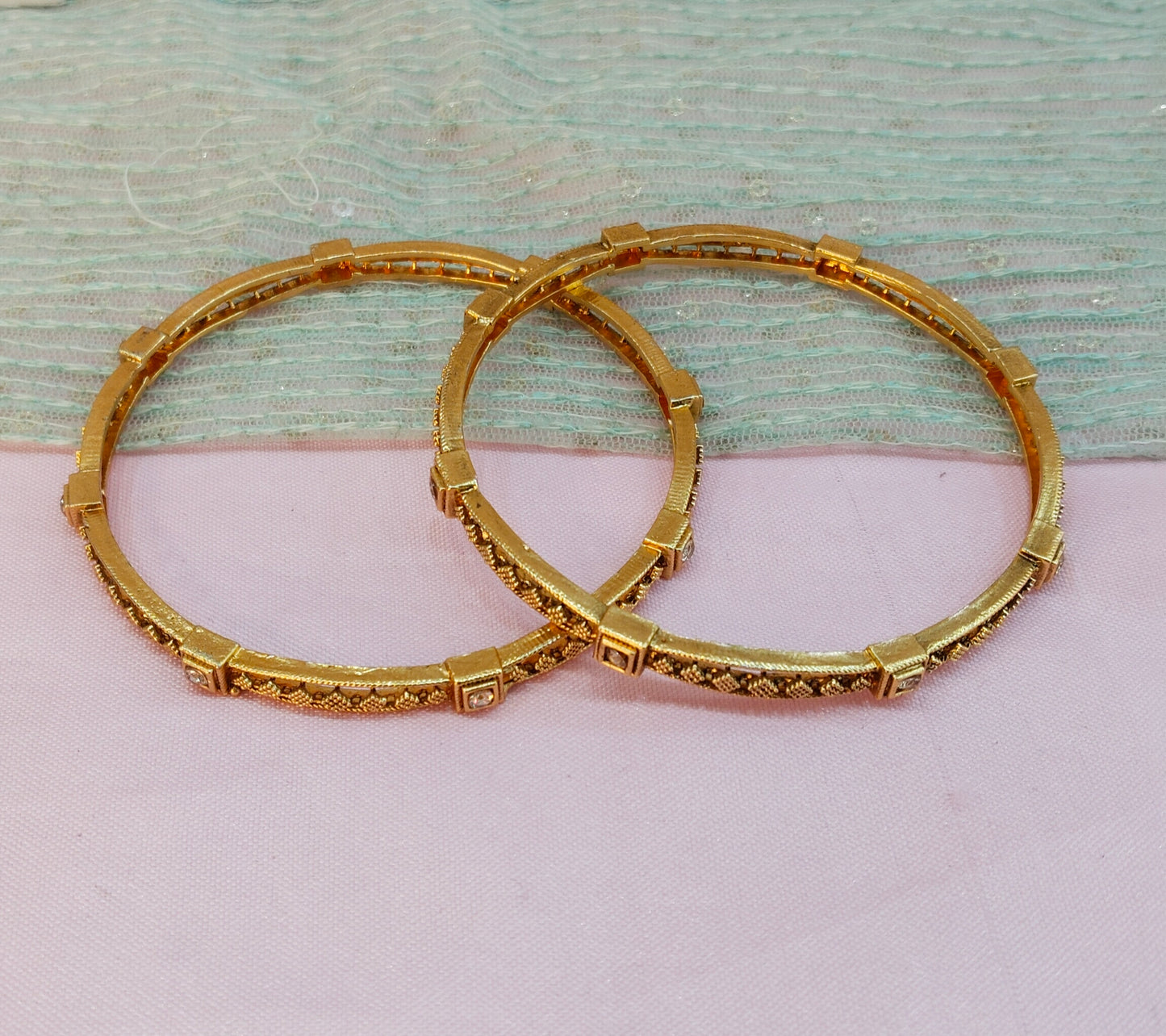 2.8 Size bangles jewelry /Traditional bollywood jewelry/ Gold bangles