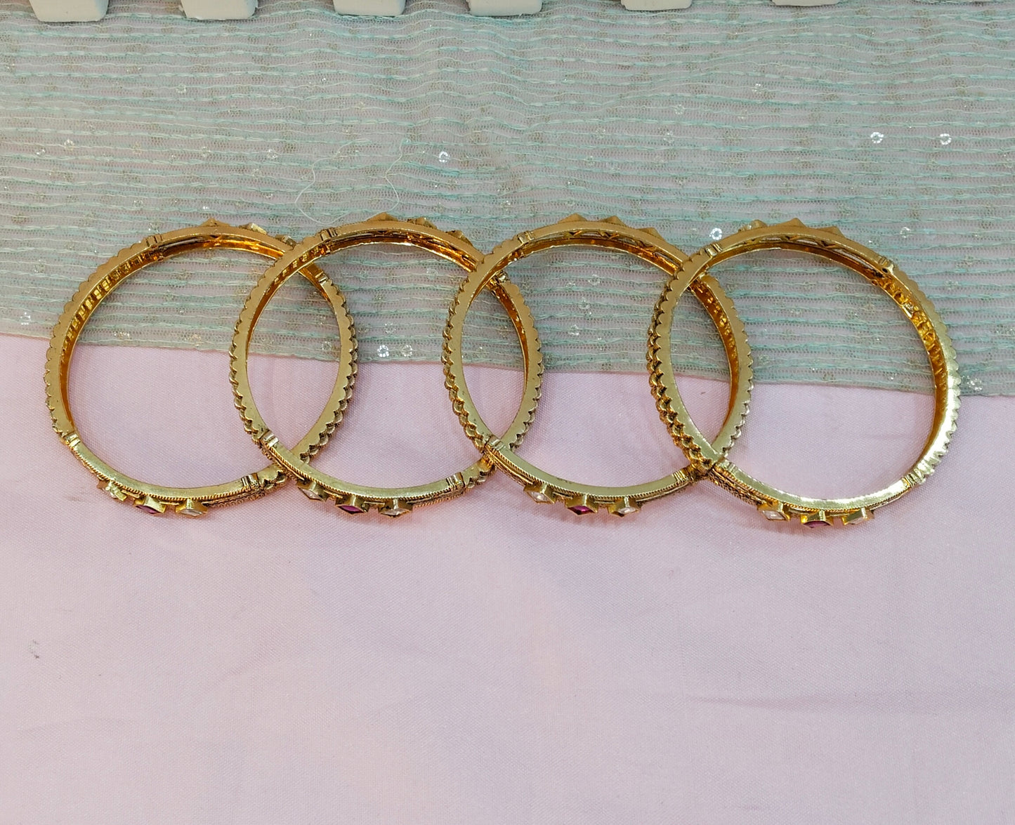 2.8 Size bangles jewelry /Traditional bollywood jewelry/Ruby Gold bangles