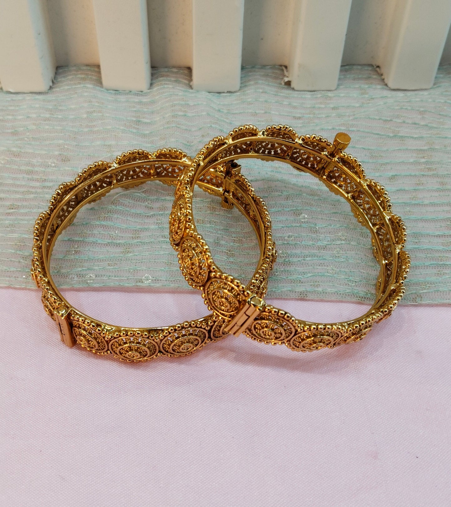 2.8 Size bangles jewelry /Traditional bollywood jewelry/ Gold bangles