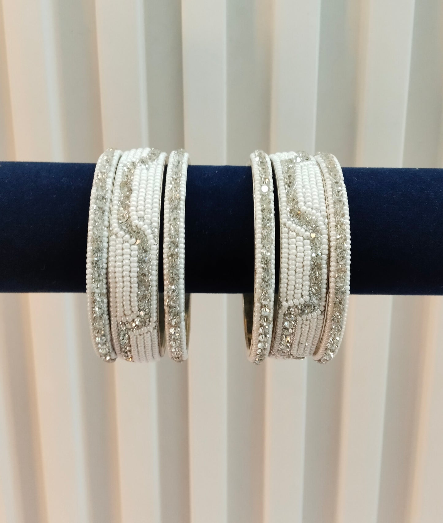 2.6 Size bangles jewelry Set /Traditional bollywood jewelry/Silver White Antique bangles