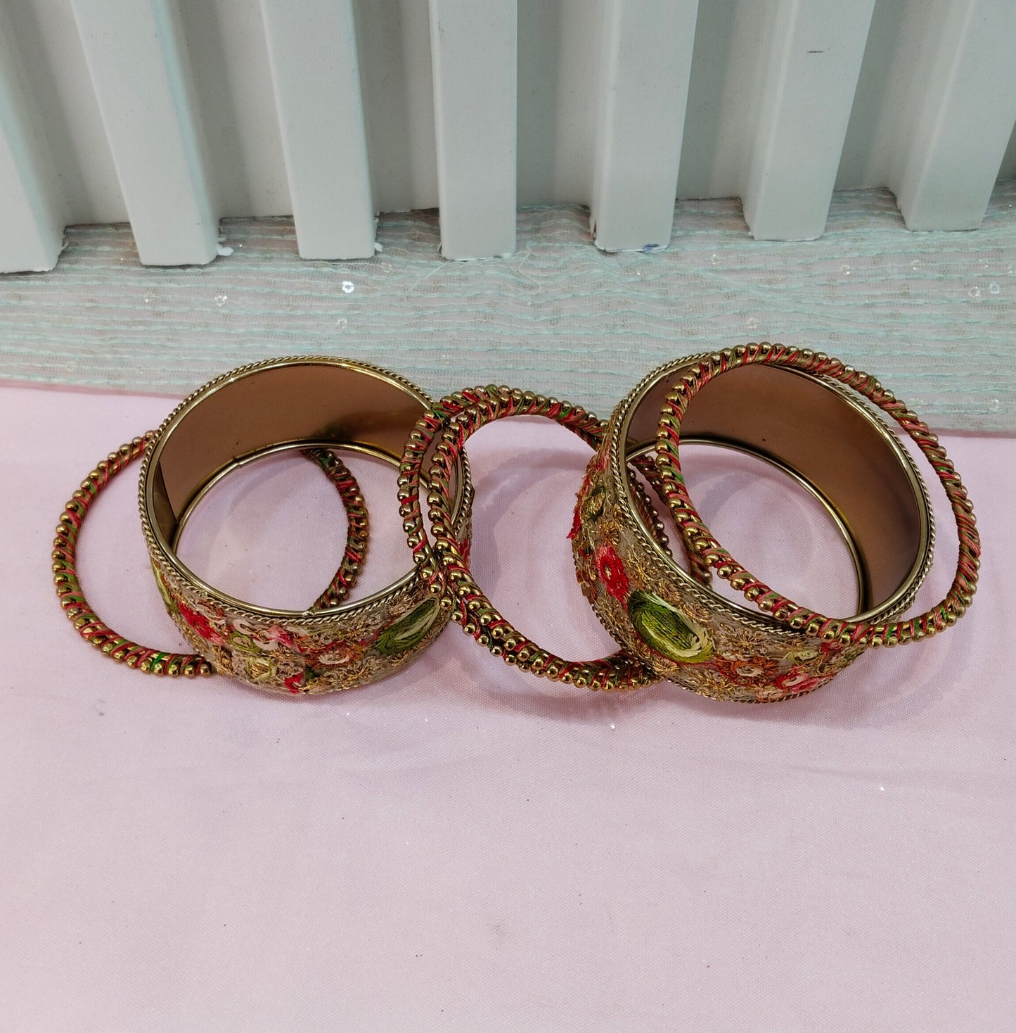 2.6 Size bangles jewelry Set /Traditional bollywood jewelry/Multi Color Antique bangles