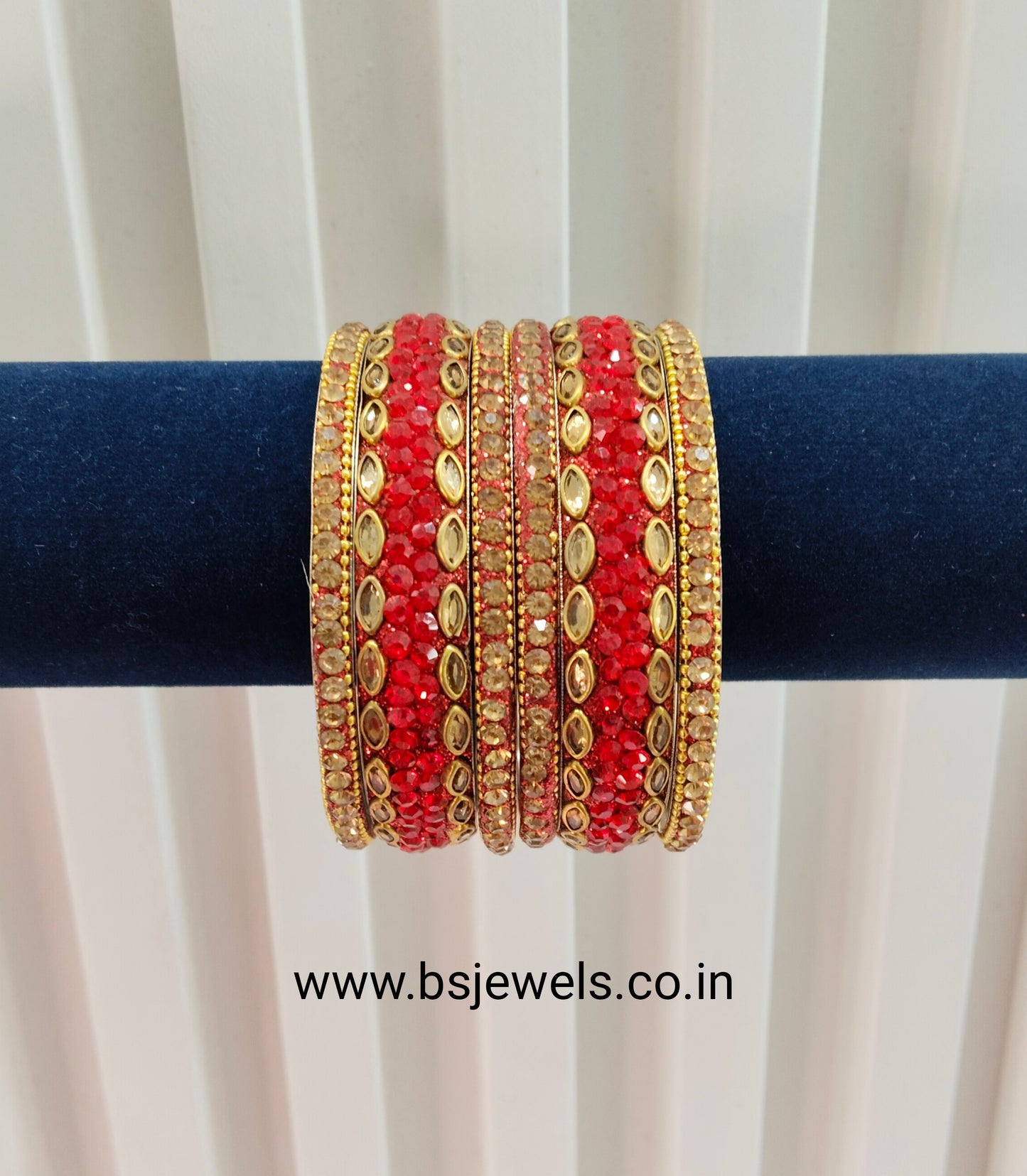 2.6 Size bangles jewelry Set /Traditional bollywood jewelry/Red Antique bangles