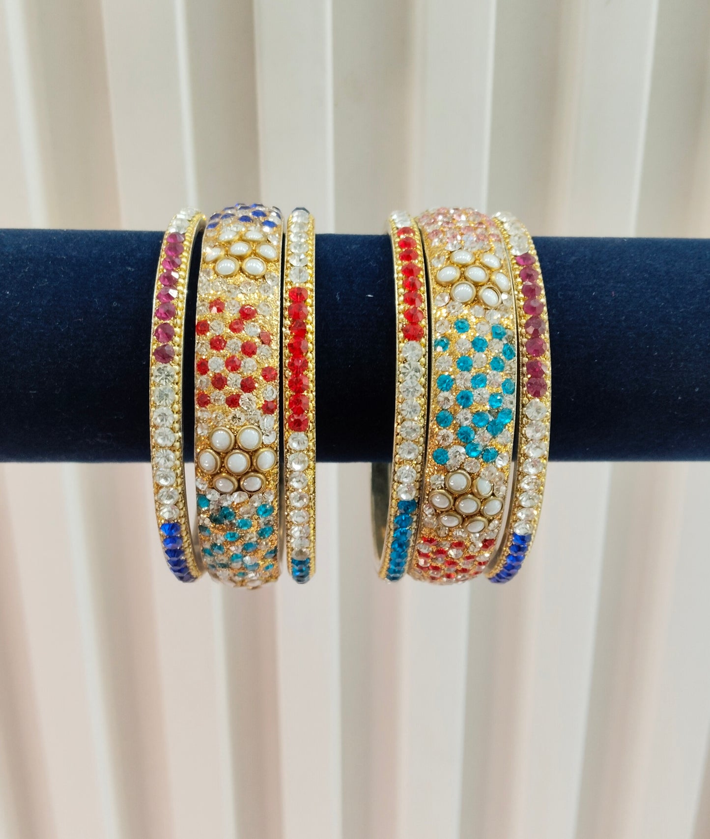 2.6 Size bangles jewelry Set /Traditional bollywood jewelry/Multi Color Antique bangles