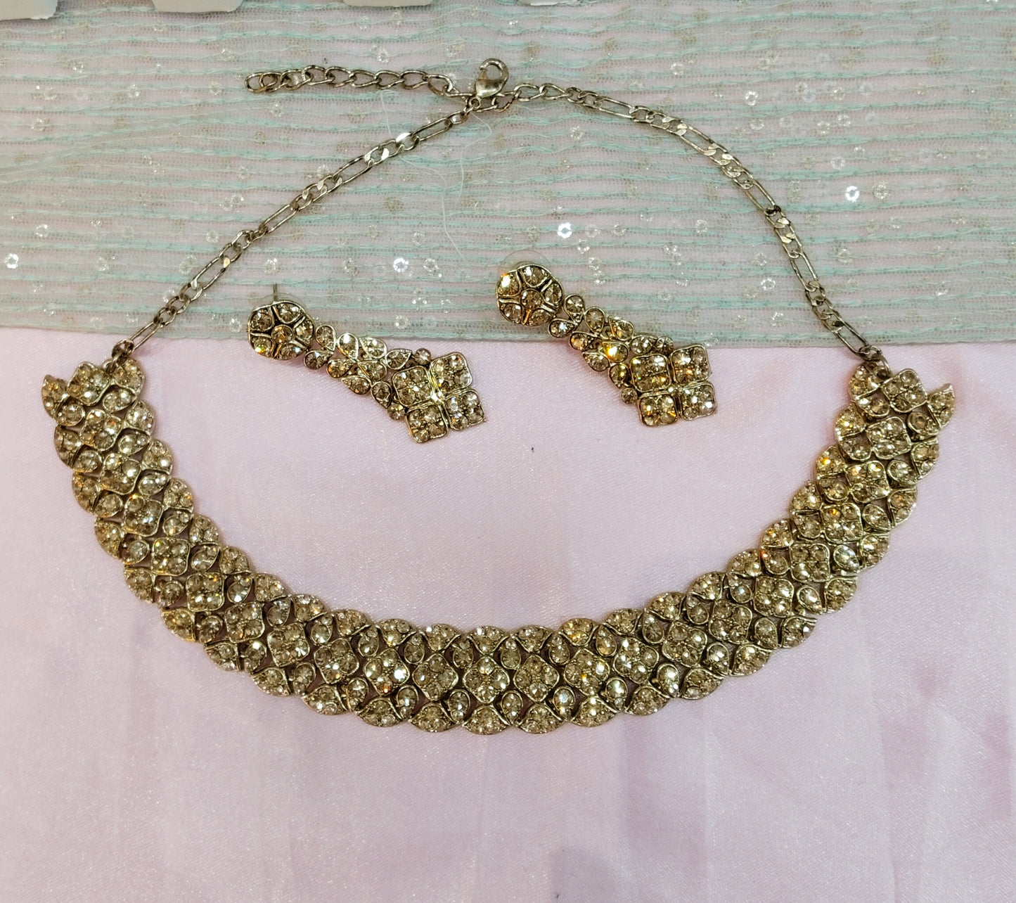 Antique Gold Necklace Set Ponting Jewellery
