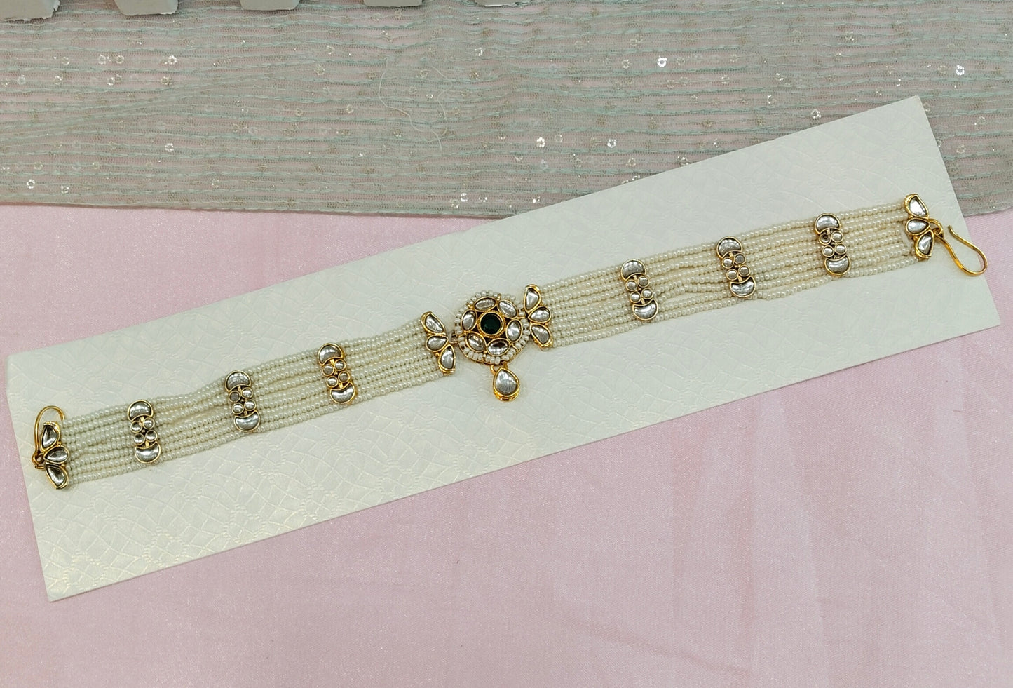 Kundan Headpiece Matha Patti Head piece sheesh fool/Bollywood Head Piece Tikka Hair chain