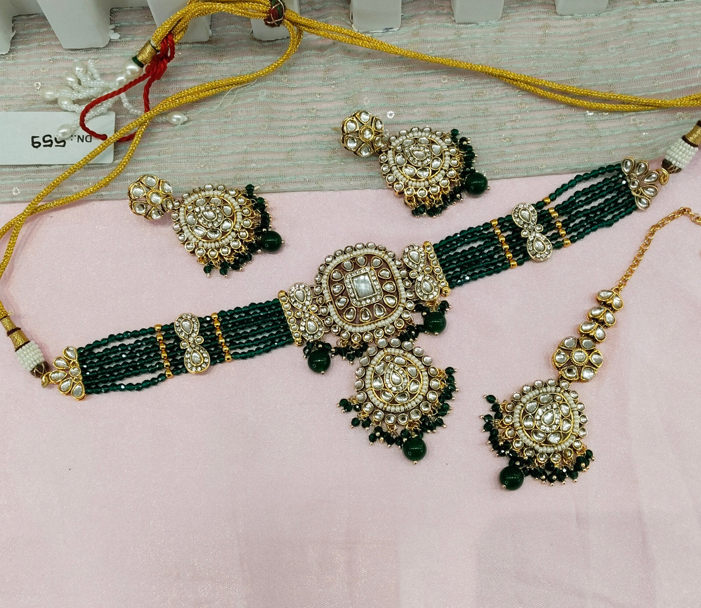 Green Kundan Choker Jewellery Lavina Set