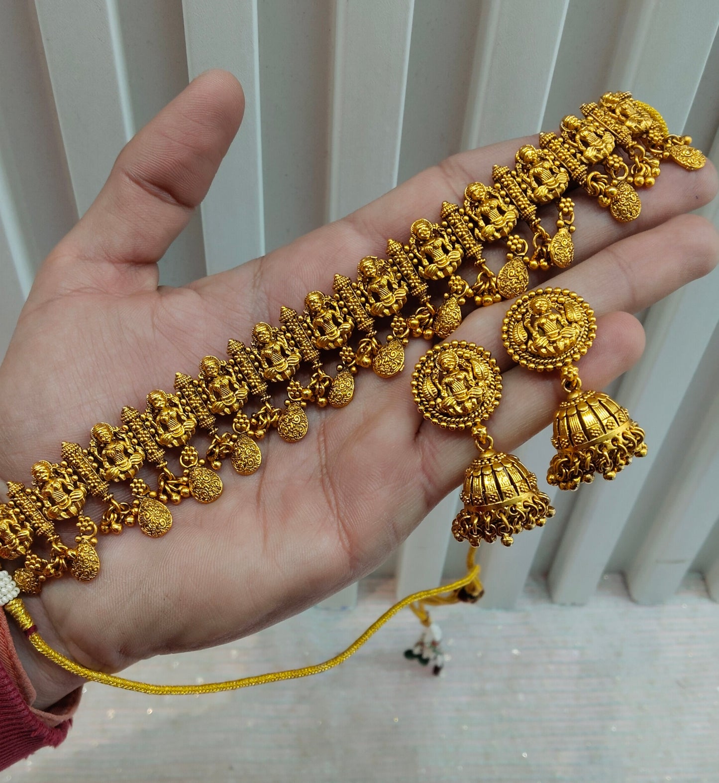 Gold Polki Choker Temple Jewellery Arjan Set