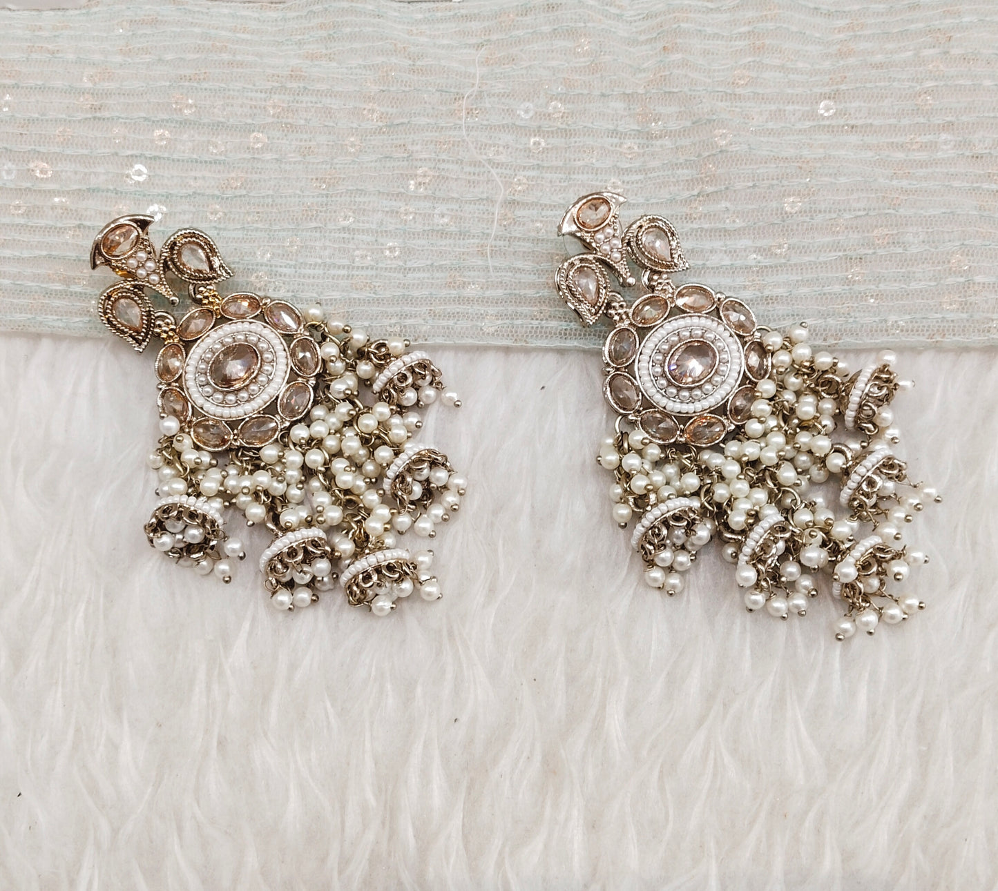 Antique Gold Bollywood Sarpunch Earrings