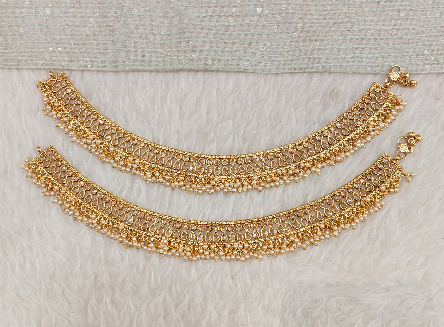 Gold Anklets Jhanjar Payal Jewellery Prince Set
