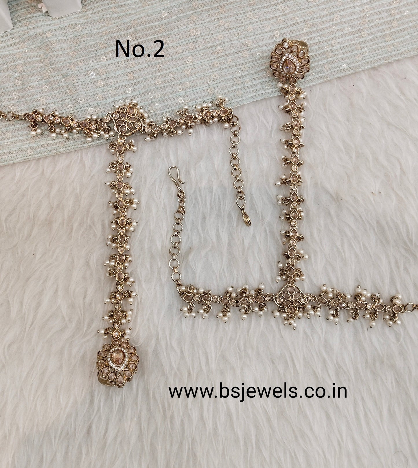 Hand Bracelets Gold Bridal Pair Finger Ring Panja Jewellery